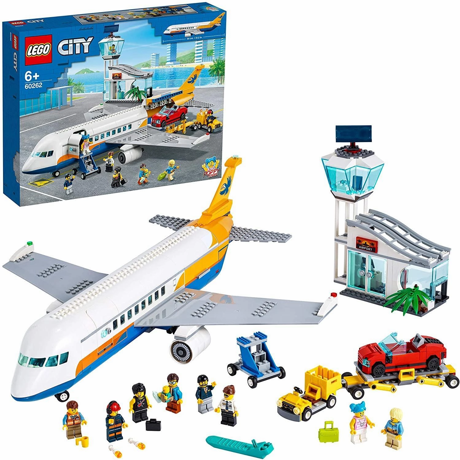 Sci-Fi Model Anime Hero LEGO CITY 60262 Airport Passenger Airplane Playset