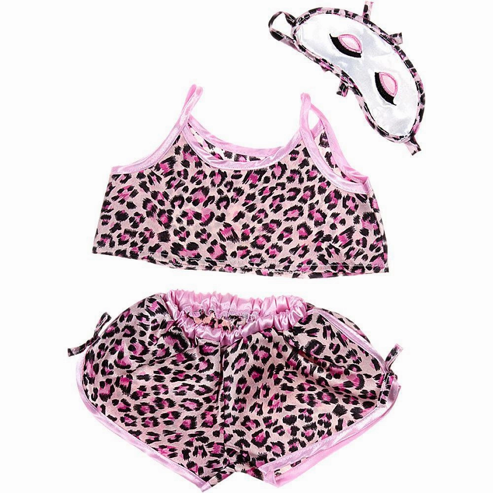 Be My Bear Pink Leopard Print PJ's Outfit 40cm Art Deco Fairytale Character