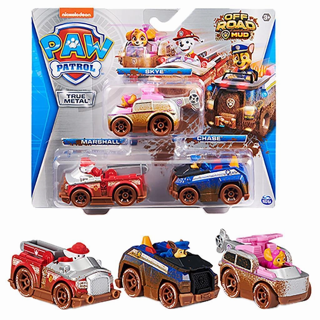 Winter Decoration Limited Model PAW Patrol True Metal Vehicles 1:55 Scale 3-Pack