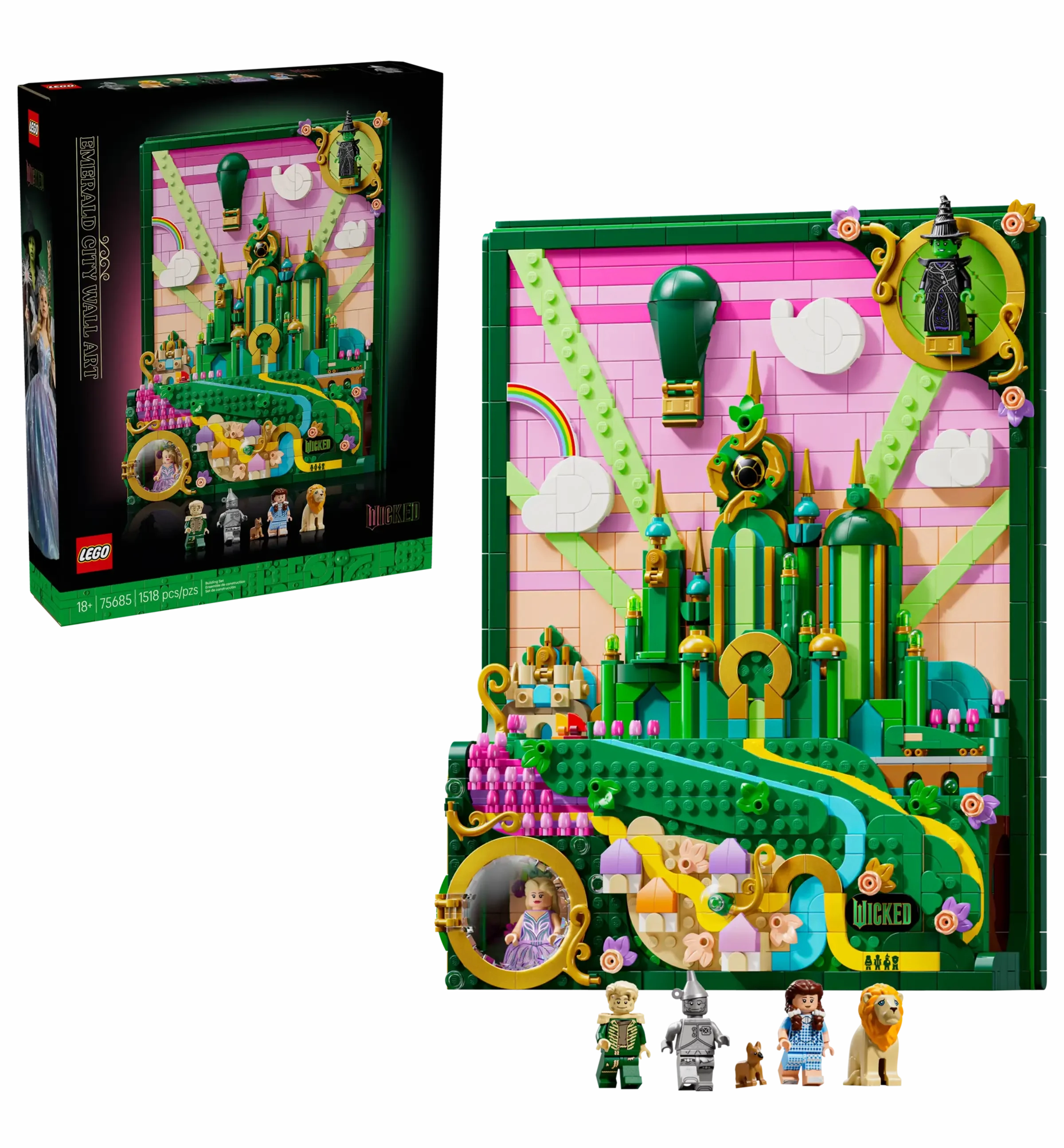Display Model Adventure Game LEGO 75685 Wicked Emerald City Wall Art