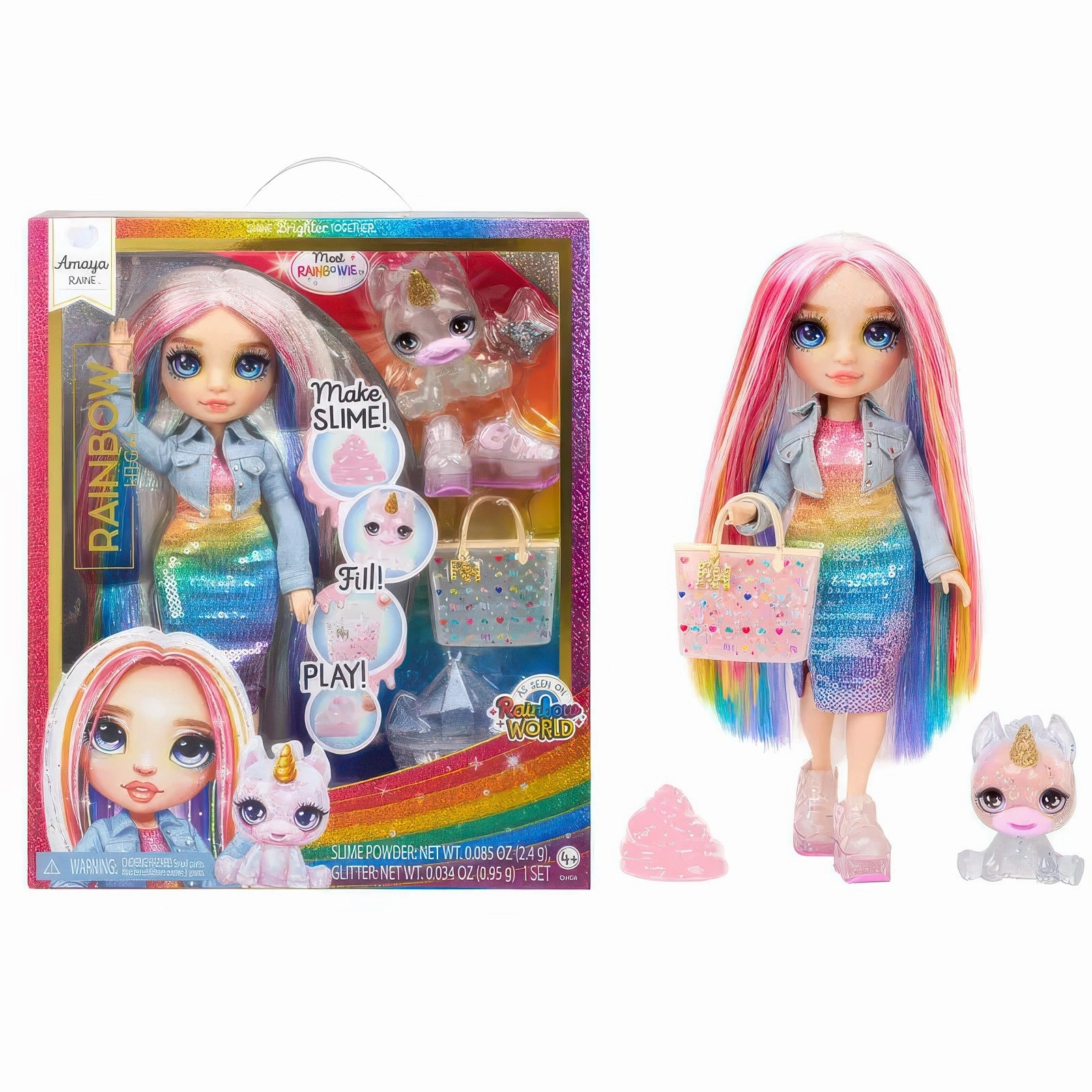 Rainbow High Amaya (Rainbow) with Slime Kit & Pet Ship Figure