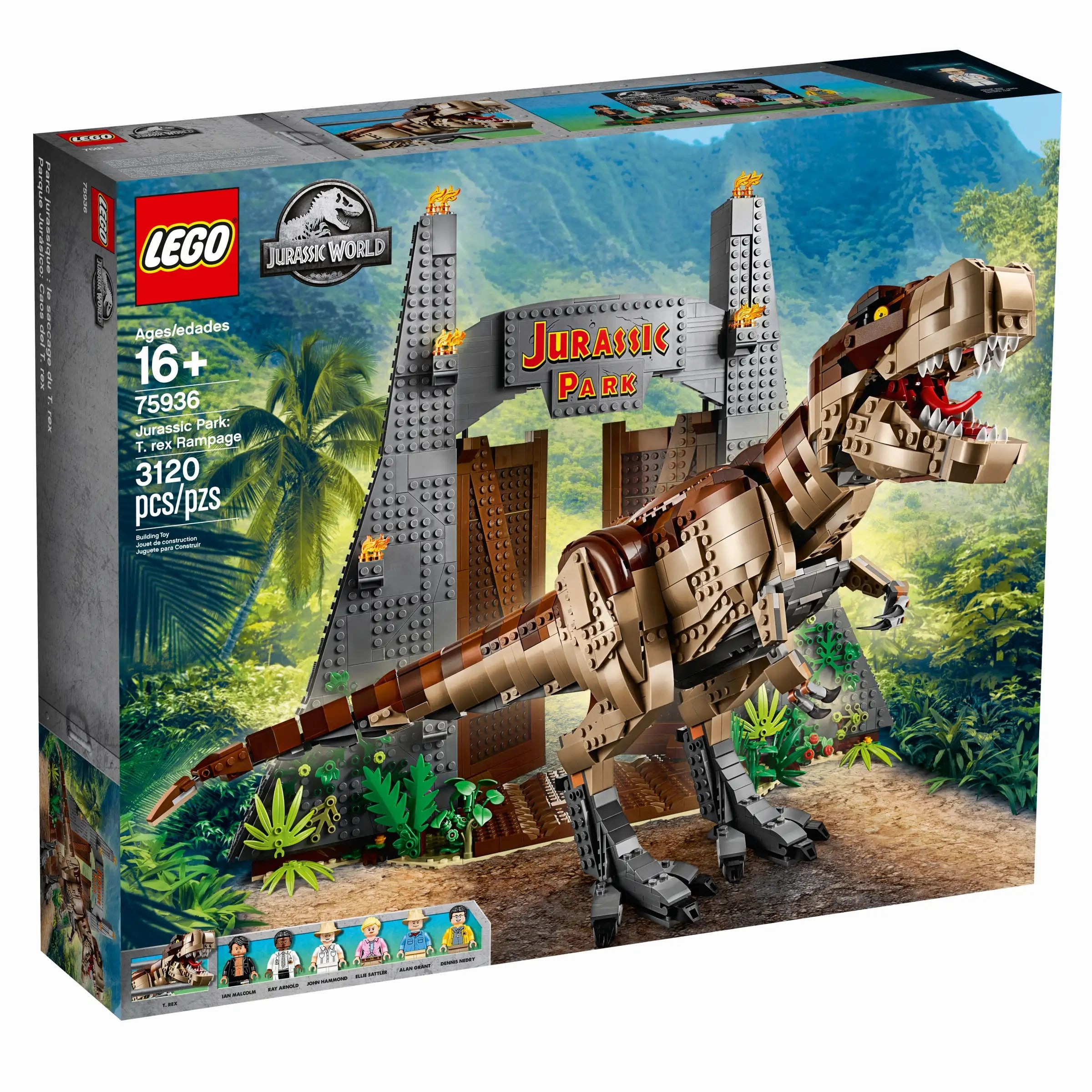 LEGO 75936 JURASSIC WORLD Jurassic Park: T. Rex Rampage Desk Decor Rubber Toy