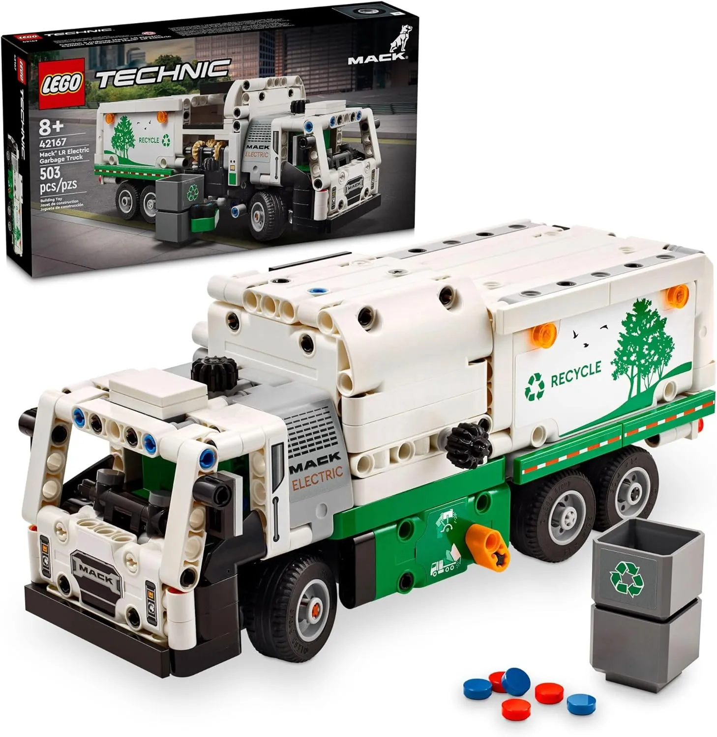 Lego 42167 - Technic Mack LR Electric Garbage Truck Best Seller Creative Outlet