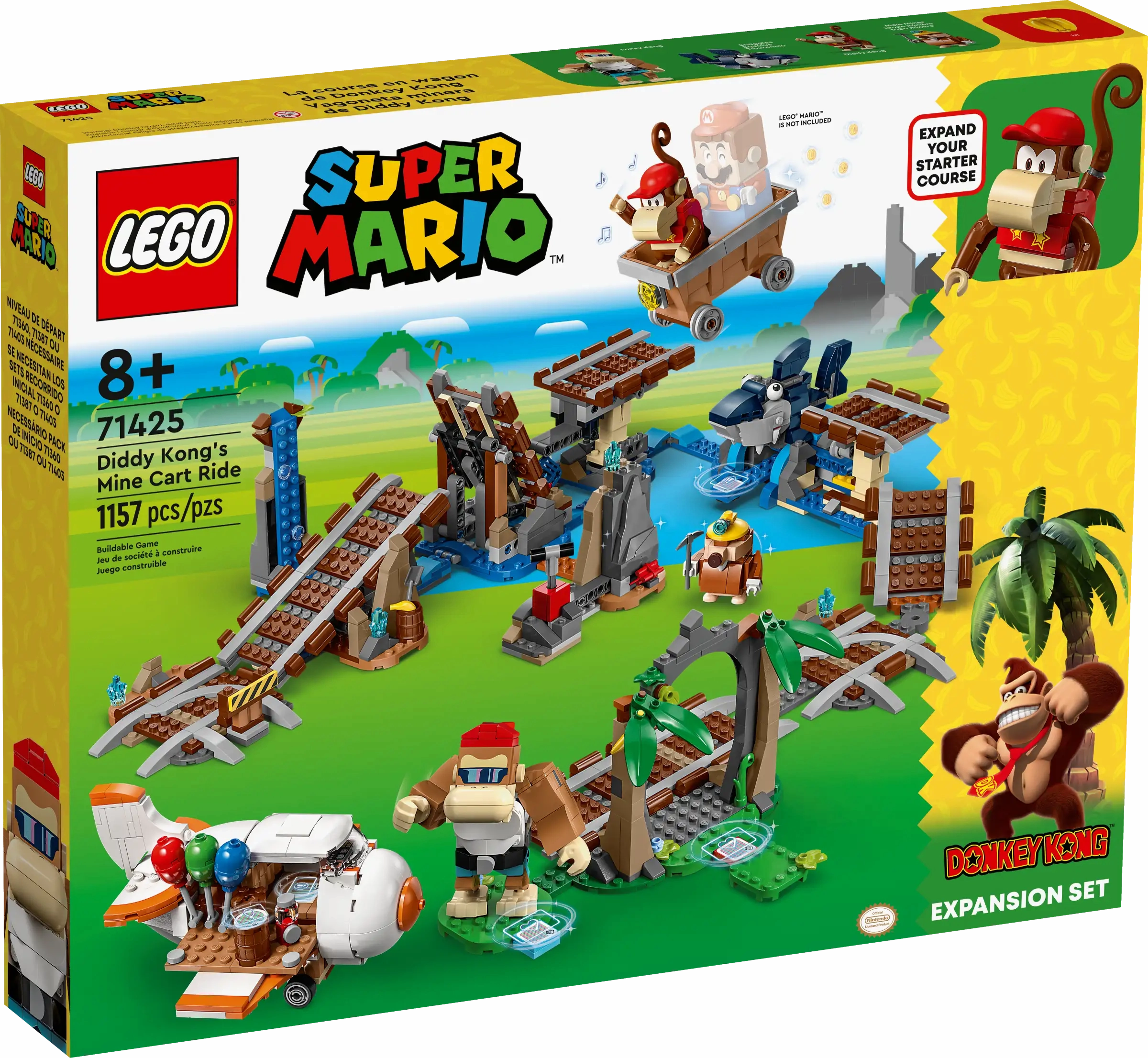 Native Art LEGO SUPER MARIO 71425 Diddy Kong's Mine Cart Ride Expansion Set