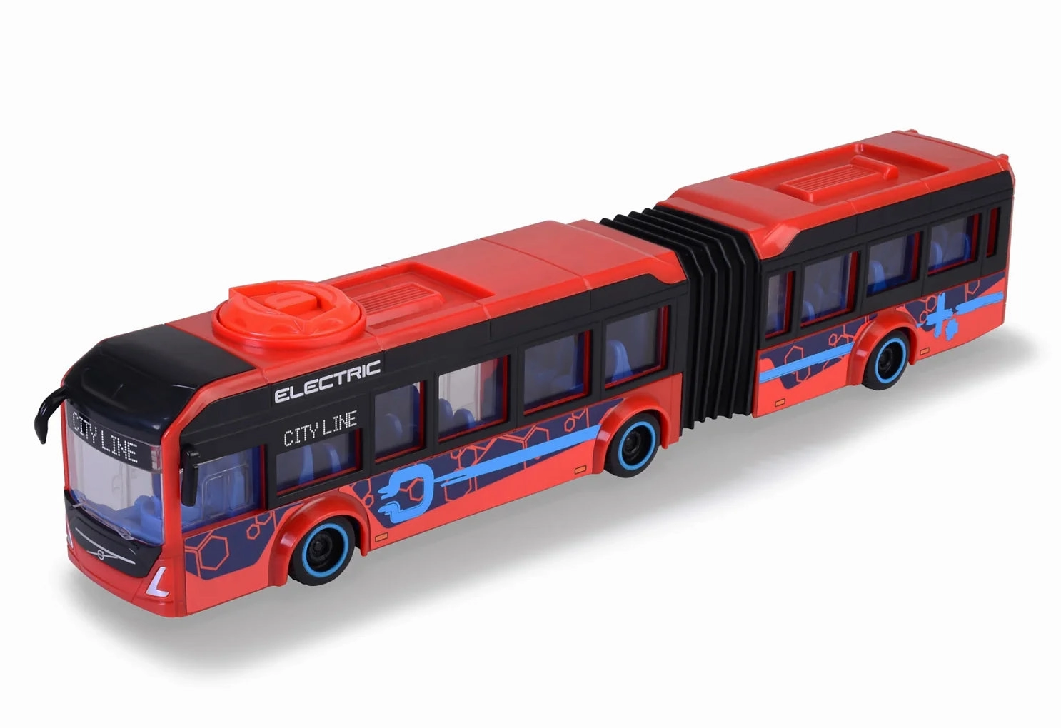 DICKIE Toys Volvo 7900 E Articulated City Bus 40cm Haunted Lights
