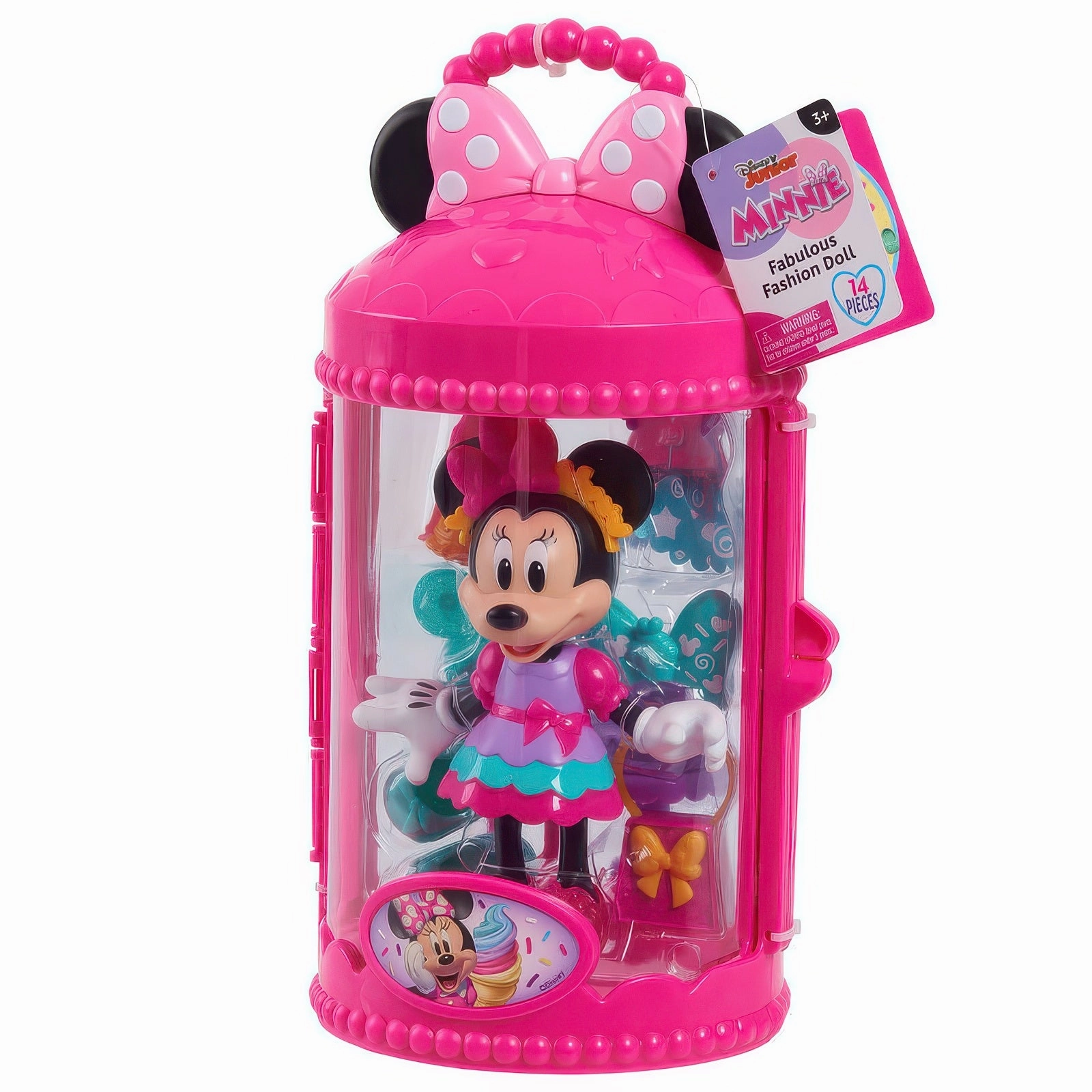 DC Comics Disney Junior Minnie Mouse Fabulous Fashion Doll with Case - Pink