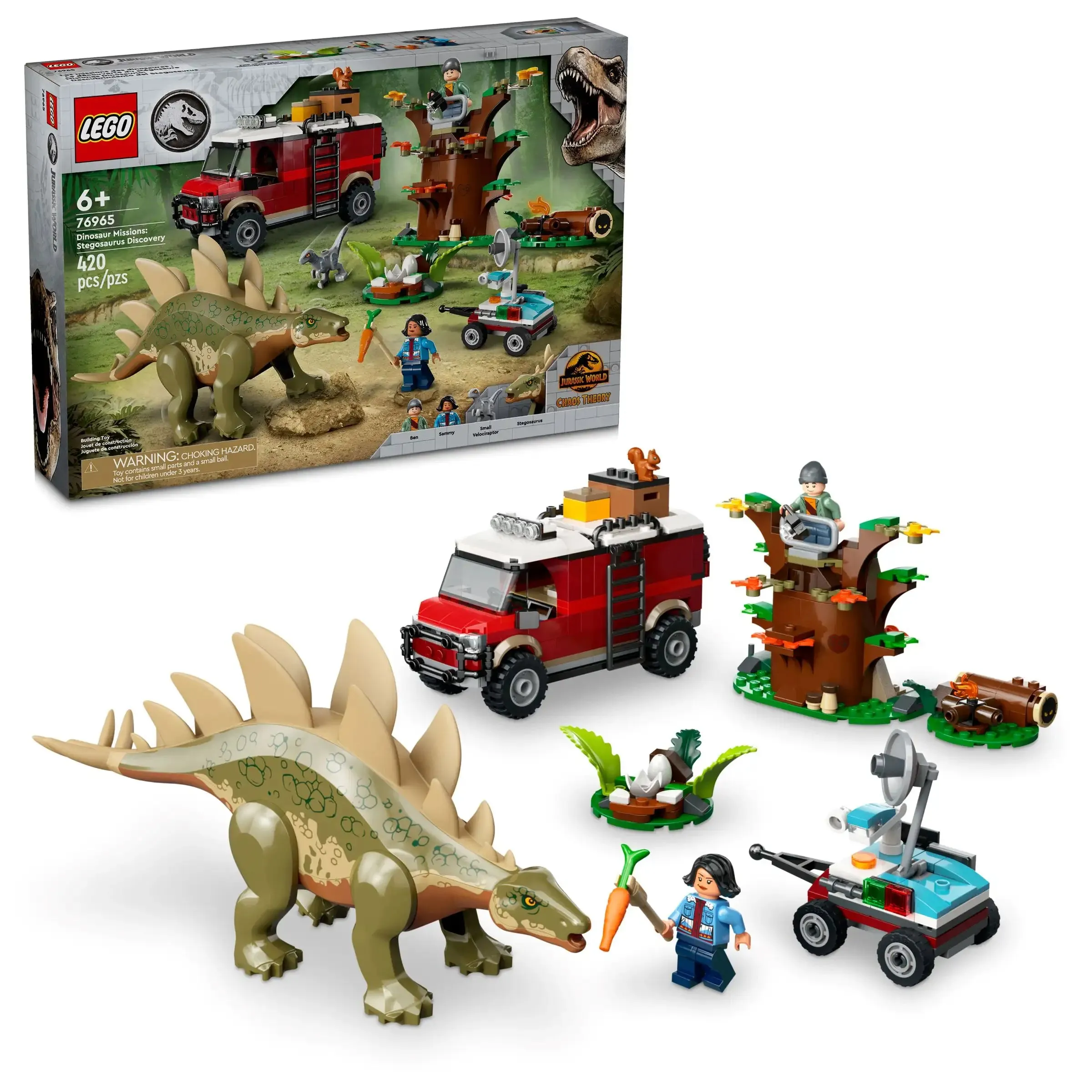 LEGO 76965 JURASSIC WORLD Dinosaur Missions: Stegosaurus Discovery Storage Solution