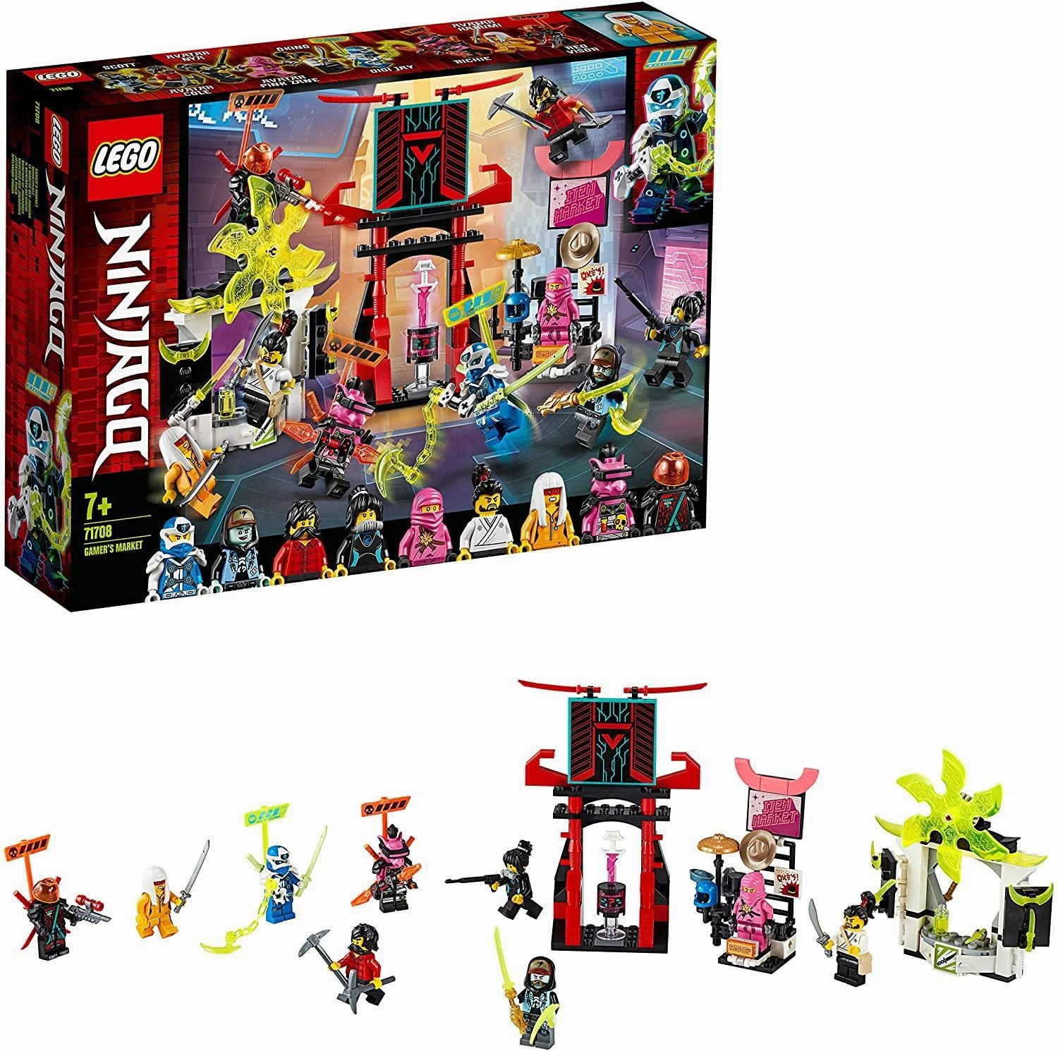 Modern Living LEGO NINJAGO 71708 Gamer's Market 9 Minifigures Set