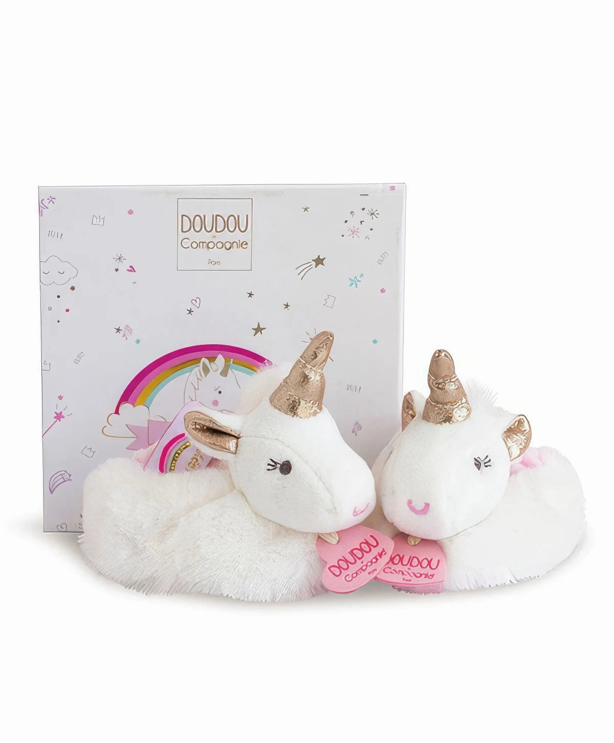 Doudou et Compagnie New Born Gift Box Unicorn Baby Slippers with Rattle Wicked Supplies Haunted Treats