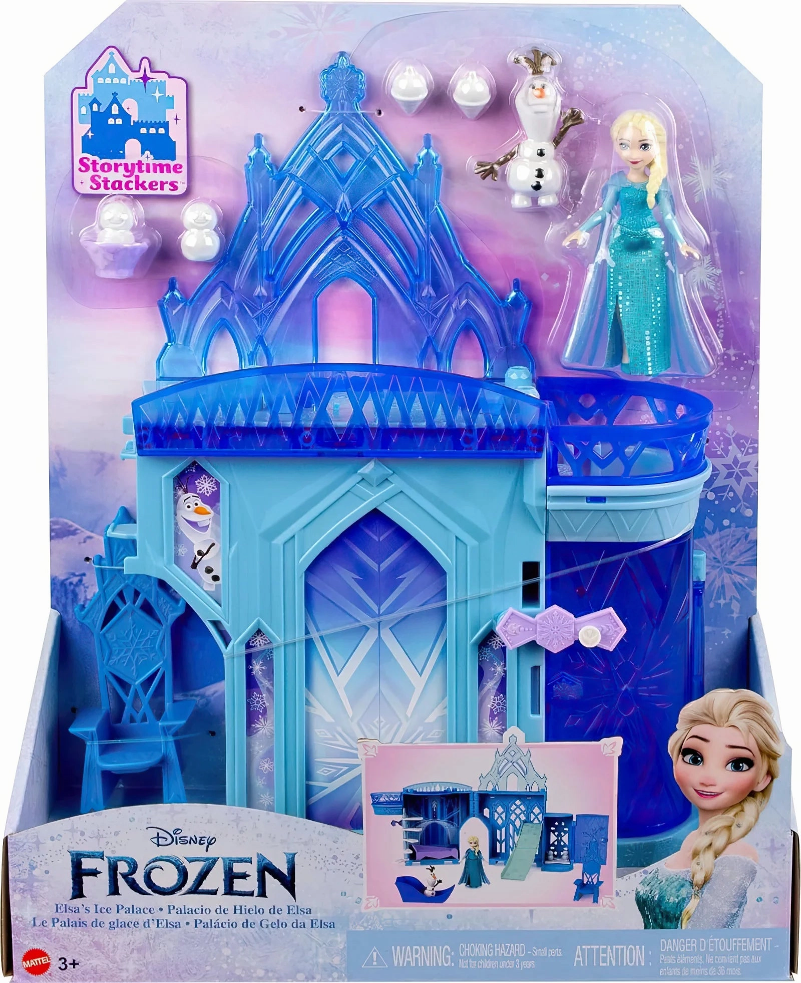 PVC Model Preservation Tool Elsa's Ice Palace Storytime Stackers Castle Doll House Playset