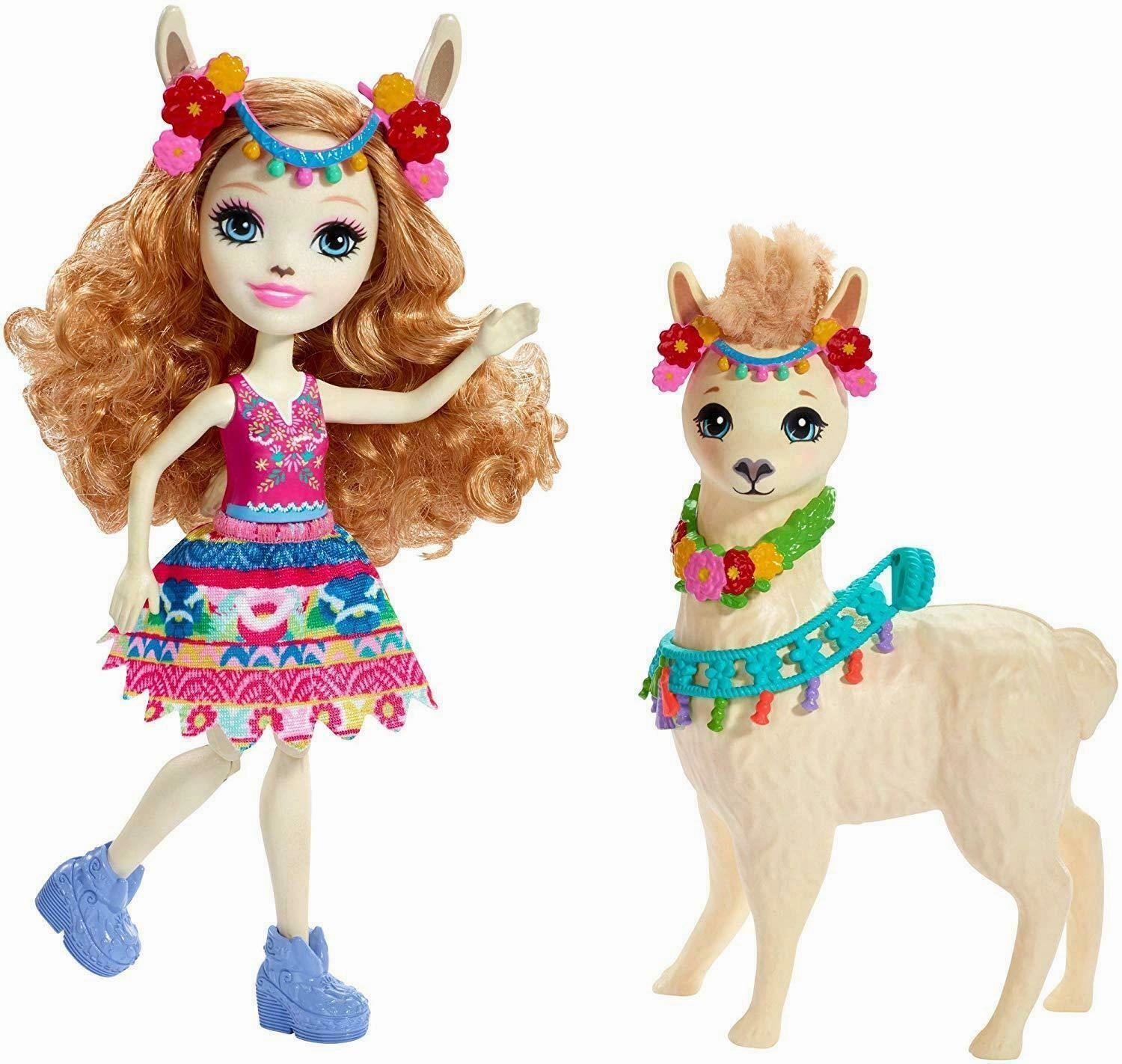 Enchantimals FRH42 Lluella Llama & Fleecy Cartoon Figure Workstation Decor