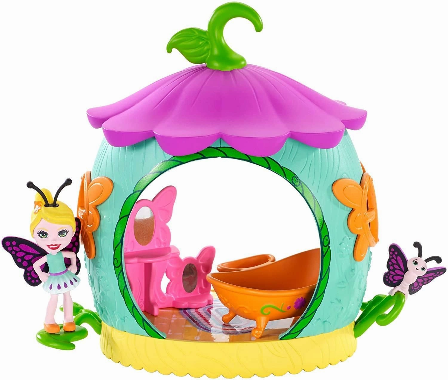 Enchantimals FXM97 Petal Park - Cocoon Bathroom Playset Dog Sculpture