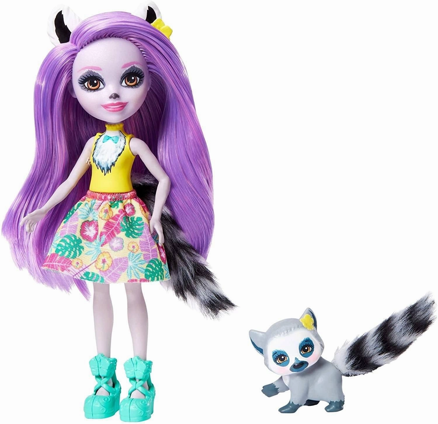 Enchantimals GFN44 Larissa Lemur Doll (6-in) & Ringlet Animal Friend Figure Story Driven