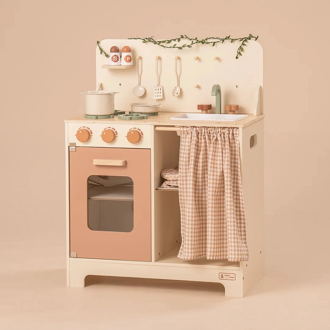 Wicked Accents ROBUD Rustic Wooden Play Kitchen