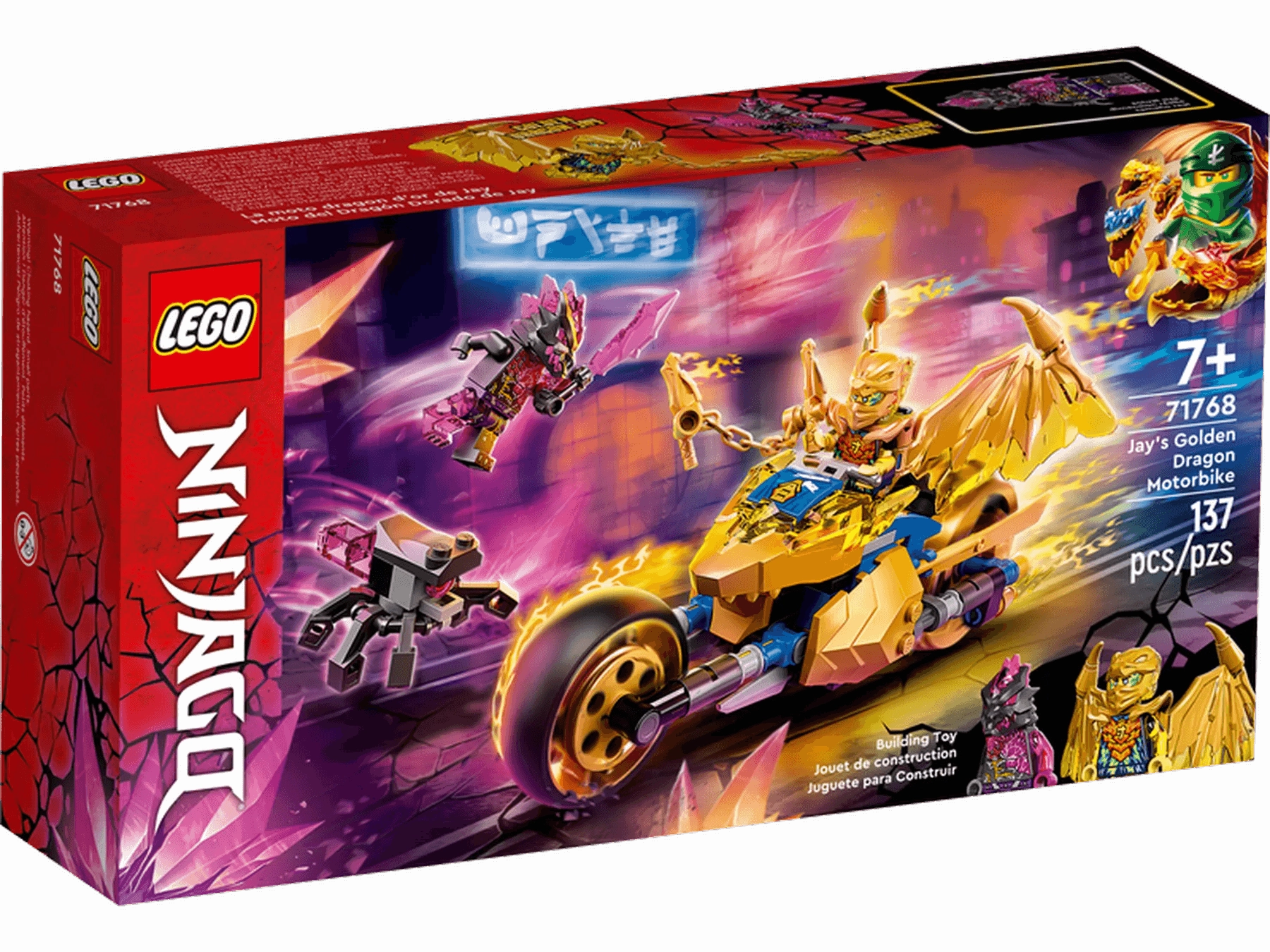 LEGO NINJAGO 71768 Jay's Golden Dragon Motorbike Limited Replica