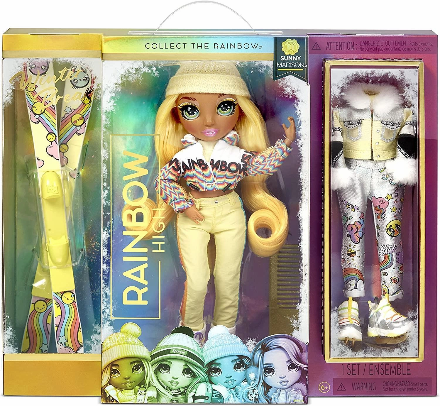 Tourist Memorabilia Rainbow High Winter Break Fashion Doll Sunny Madison Playset