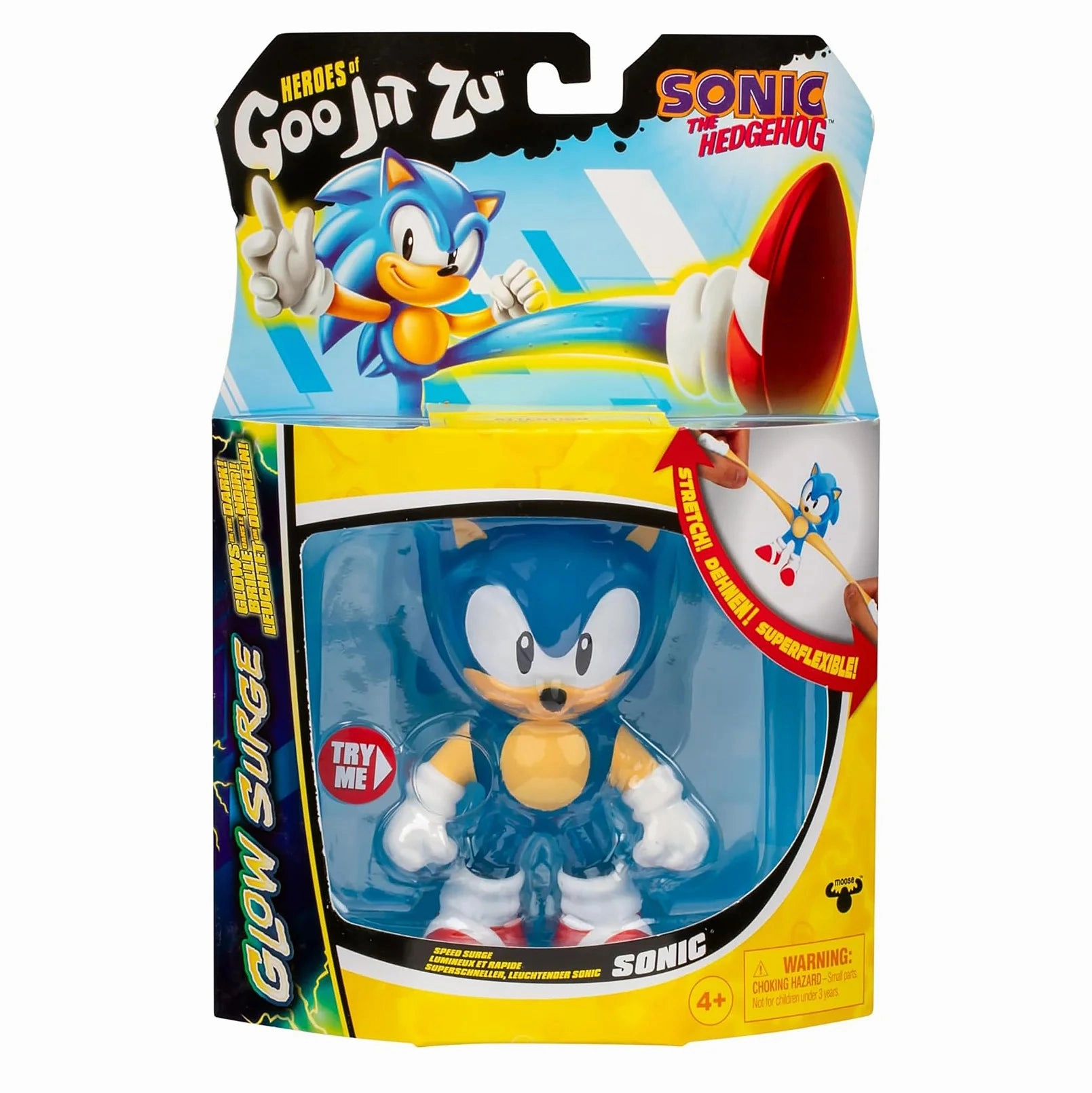 Famous Painting Worldwide Delivery Heroes Of Goo Jit Zu Sonic The Hedgehog Hero Glow Surge - Sonic