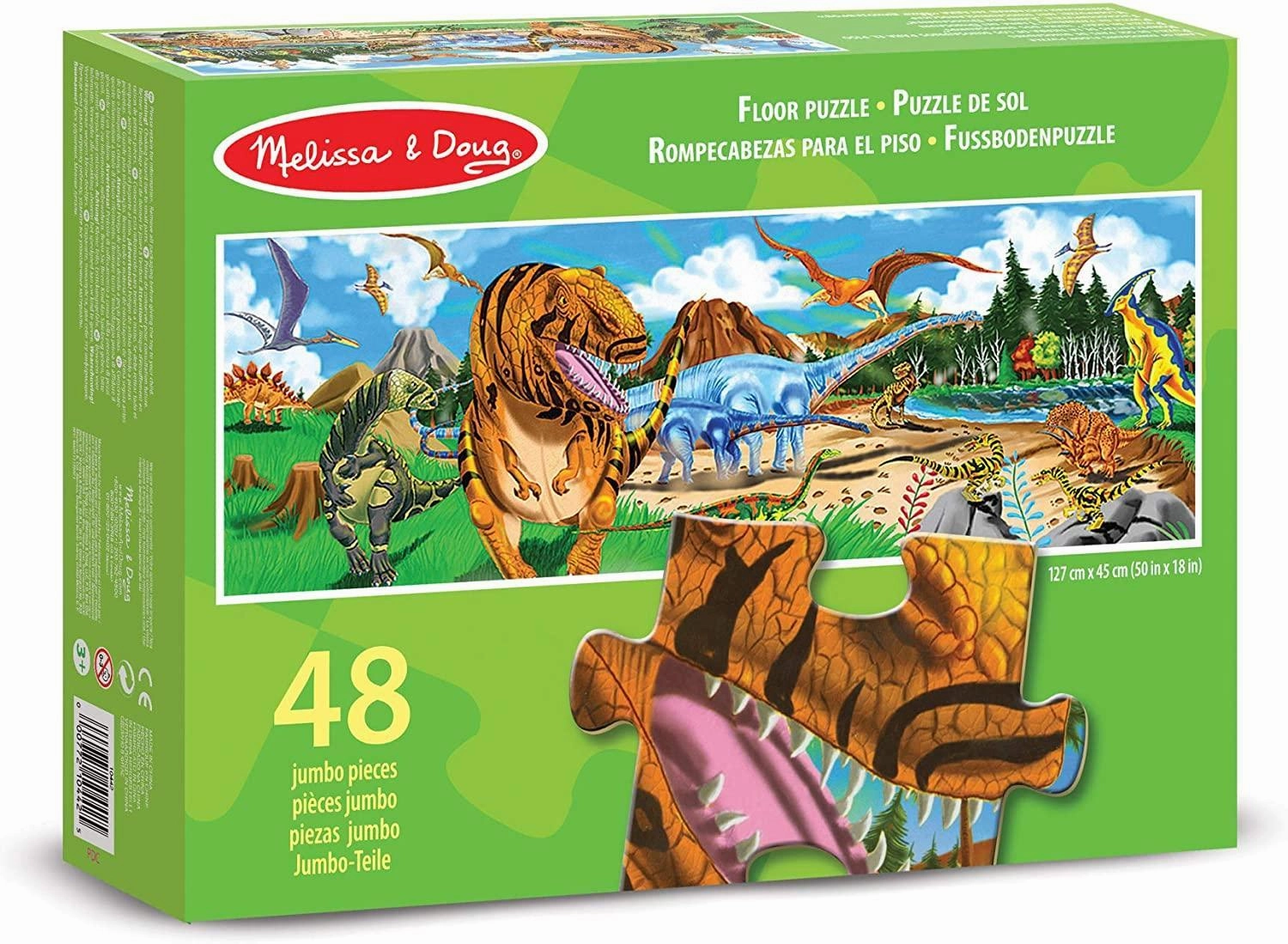 Melissa & Doug 10442 Land of Dinosaurs Floor Puzzle Showcase Piece