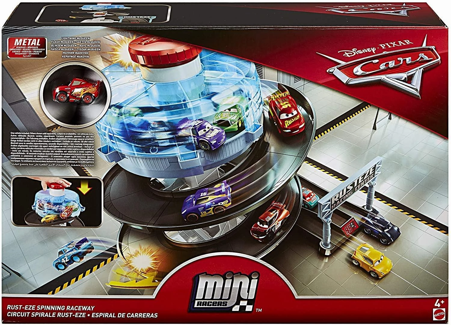 Disney Cars FYN86 Movie Mini Spiral, Spinning Race Set Regional Specialty