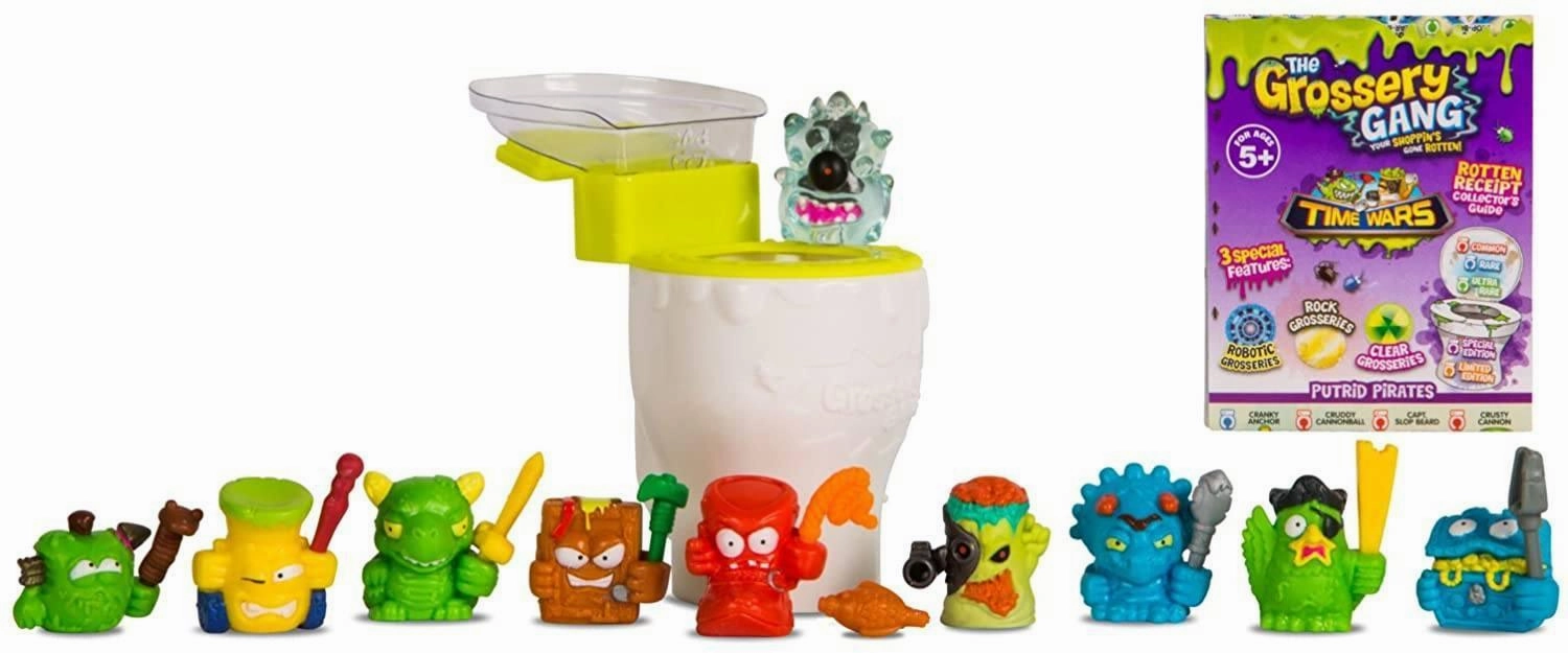 Antihero Model Action Replica Grossery Gang Time Wars 4 Pack & Launcher Series 5 Playset - Assortment