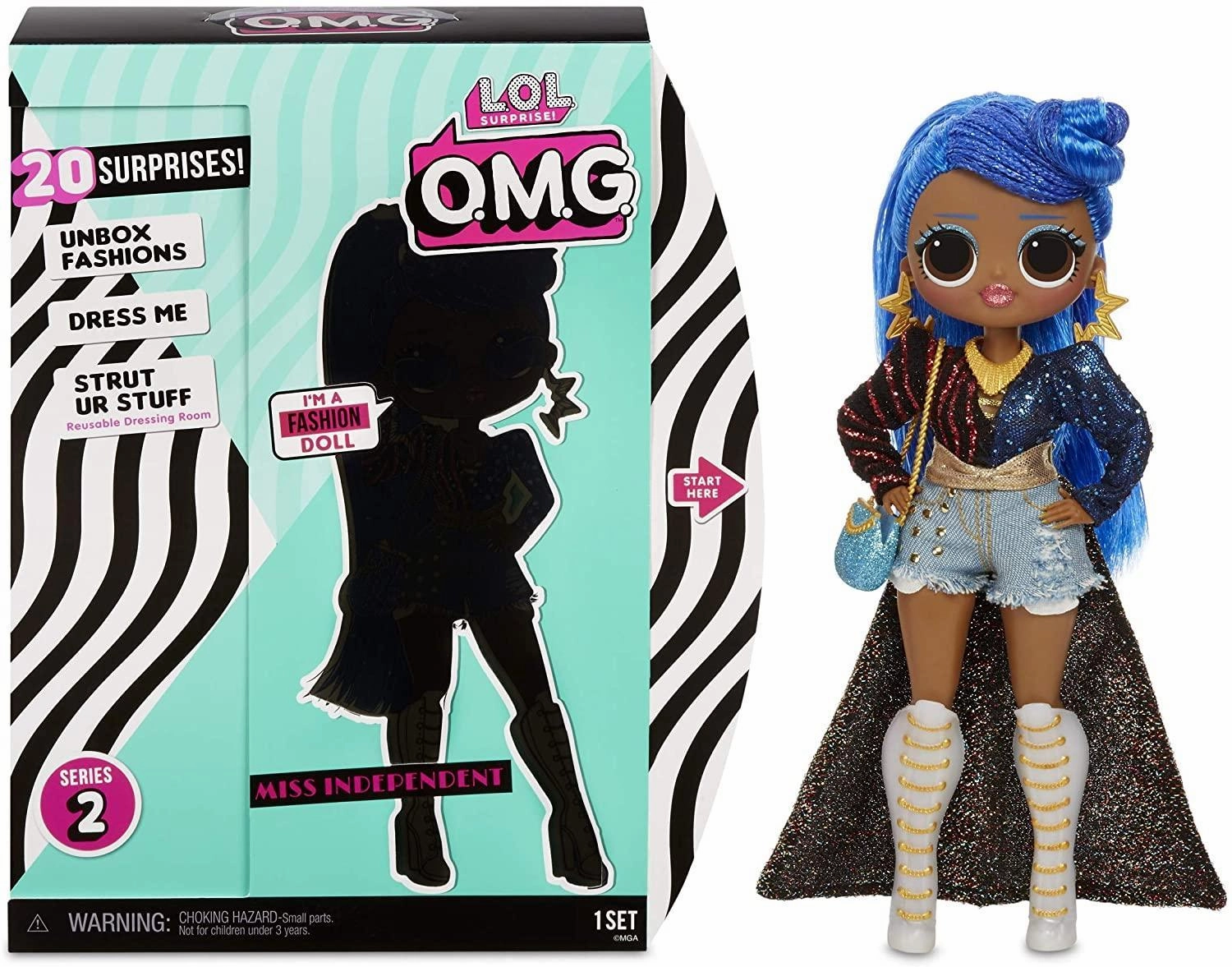 Game Room L.O.L. Surprise! O.M.G. Miss Independent Fashion Doll with 20 Surprises