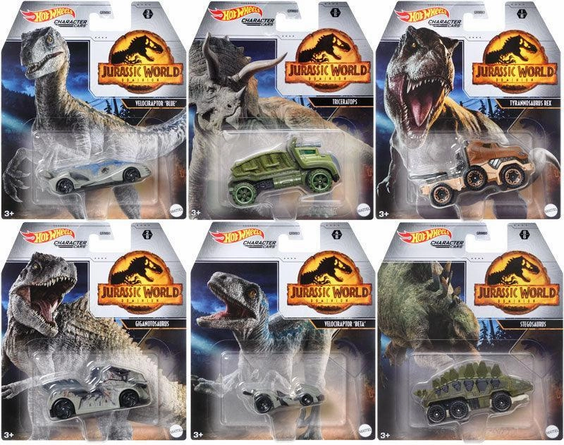 Hot Wheels Character Cars Jurassic World Vehicle - Assorted Silicone Model
