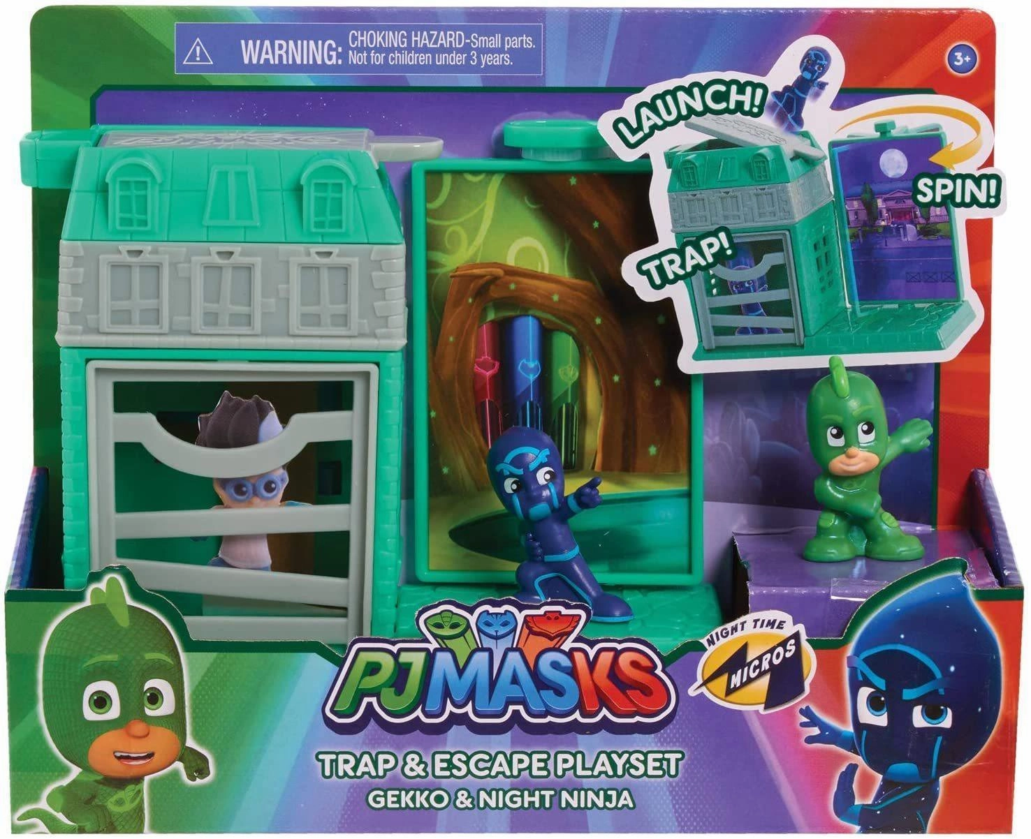 Leading Lady PJ MASKS Night-Time Micros Trap & Escape Playset - Assortment