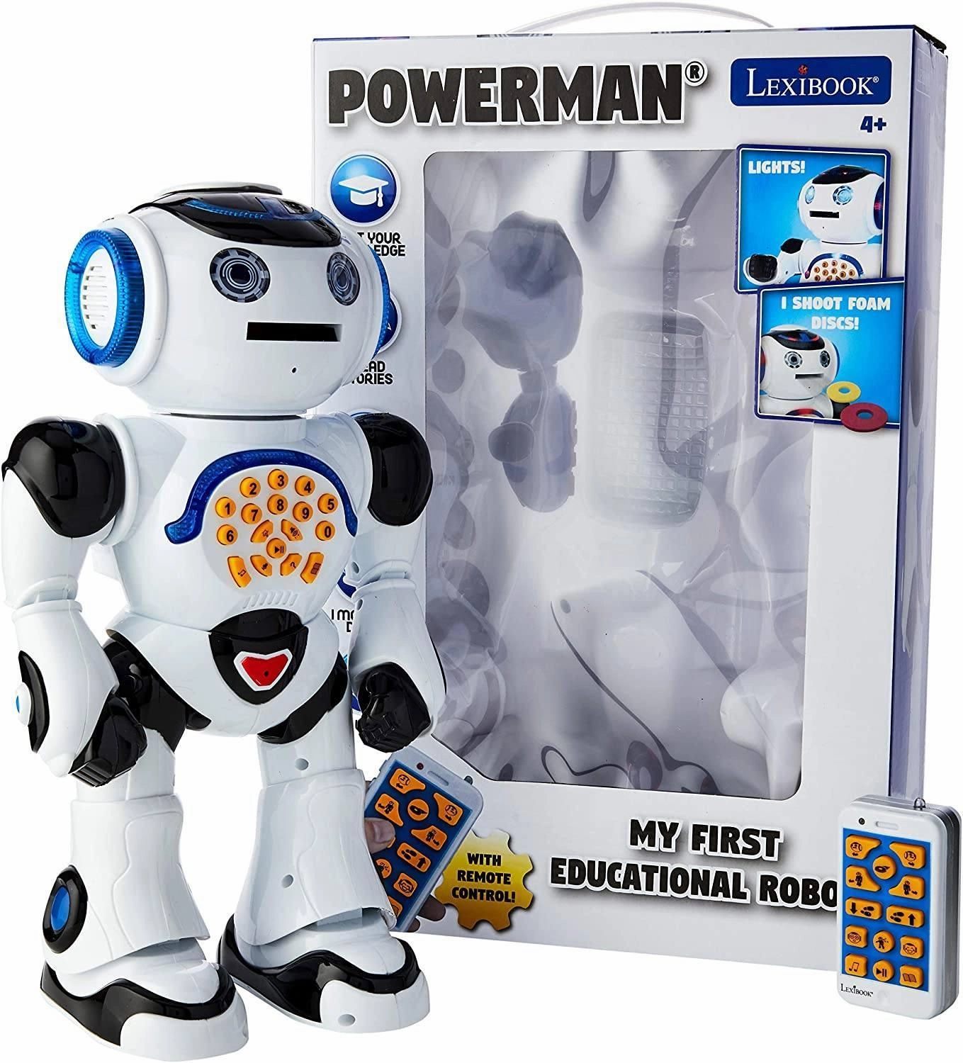 LEXIBOOK Powerman Remote Control Walking Talking Toy Robot Super Deformed Posable Doll