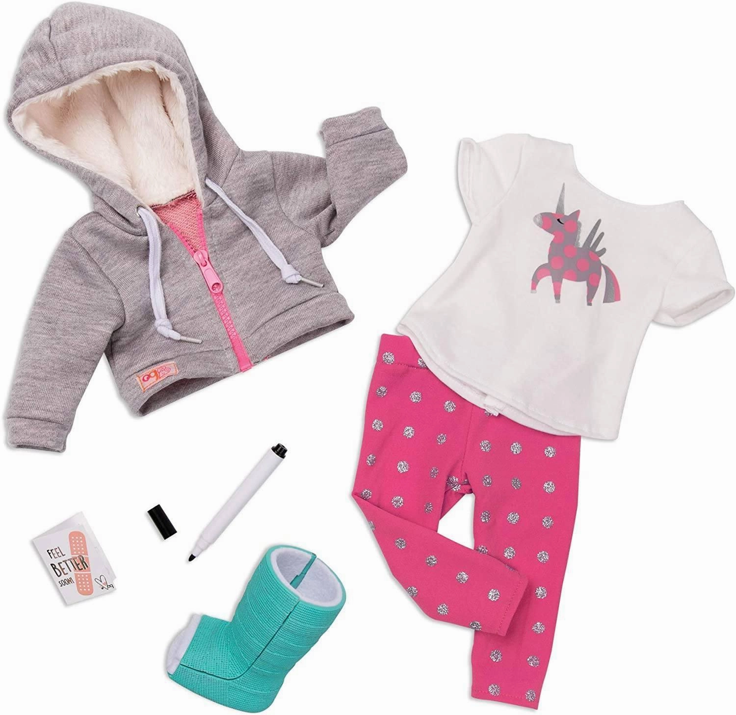 Our Generation Deluxe Doll Clothes - Get well Soon Outfit Action Pose