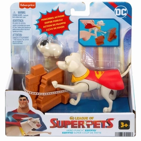 Fisher-Price DC League of Super-Pets Hero Punch Krypto Poseable Figure Robot Replica