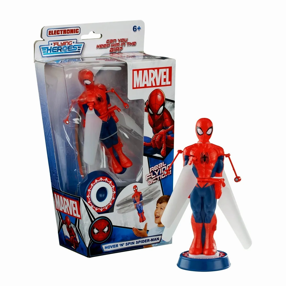 Surprised Reaction Royal Grandeur Flying Heroes Hover n' Spin Spider-Man