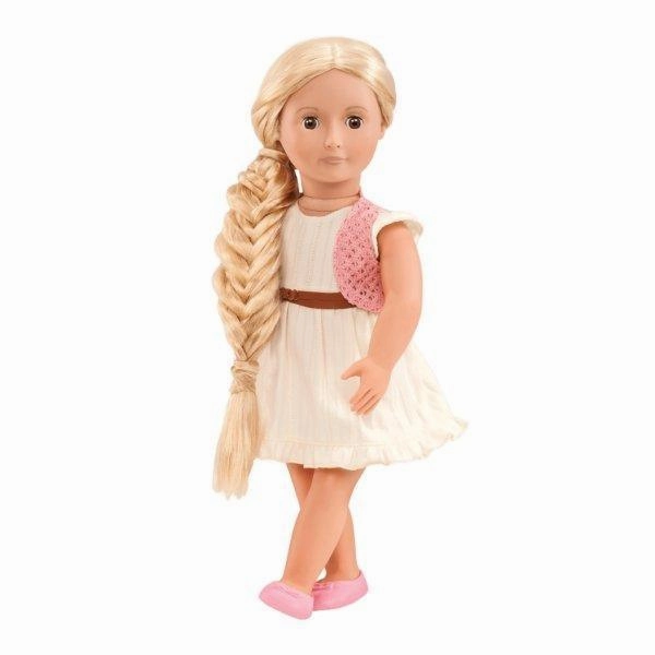 Adventure Character Our Generation BD31028 Phoebe Hairgrow Doll ?C White Dress