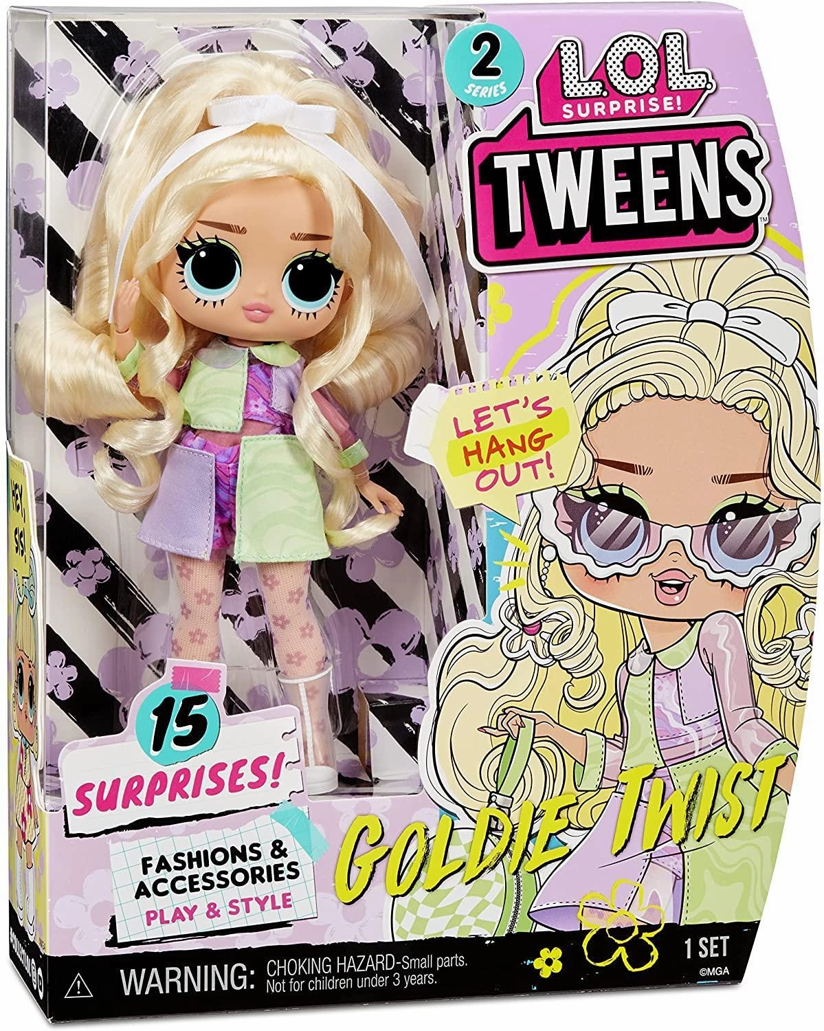 Superhero Model Augmented reality L.O.L. Surprise! Tweens Series 2 Goldie Twist Fashion Doll