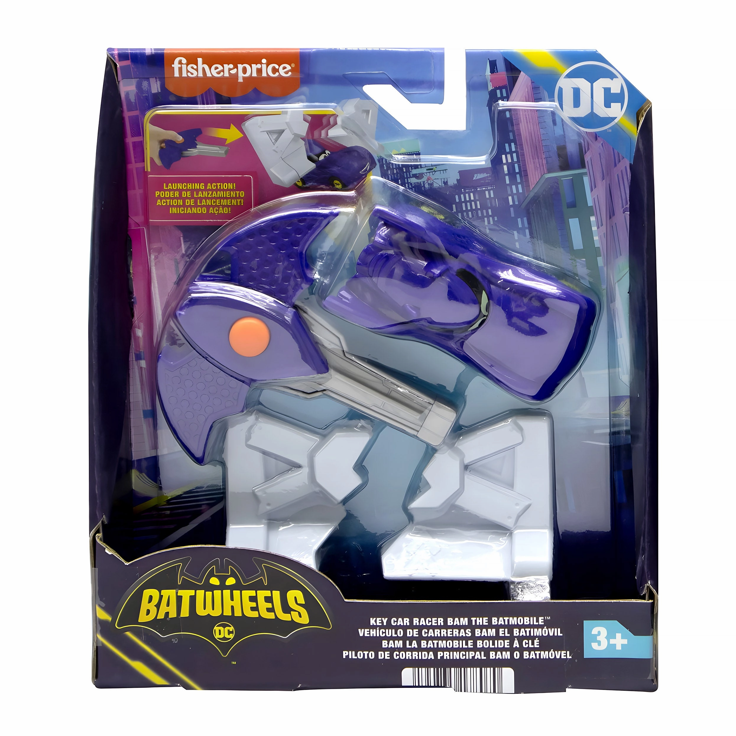Fisher-Price DC Batwheels Key Car Racer BAM The Batmobile Hand Sculpted
