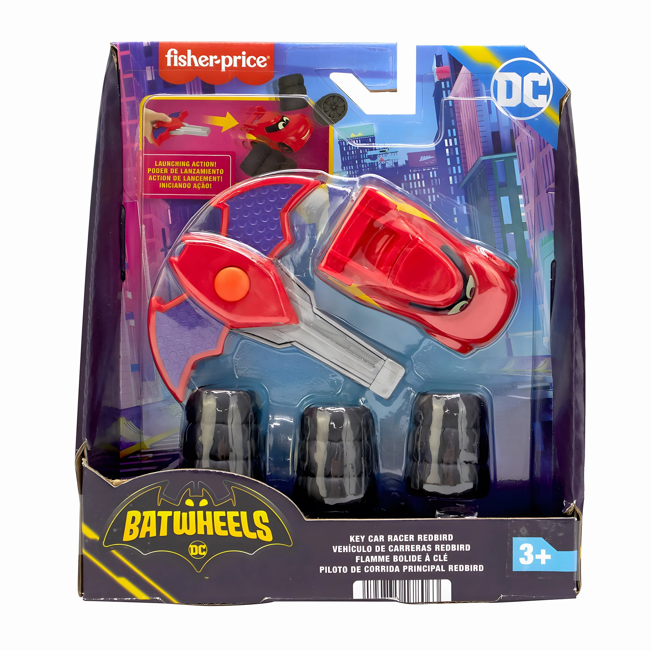 Gamer Setup Light Up Feature Fisher-Price DC Batwheels Key Car Racer BAM The Batmobile