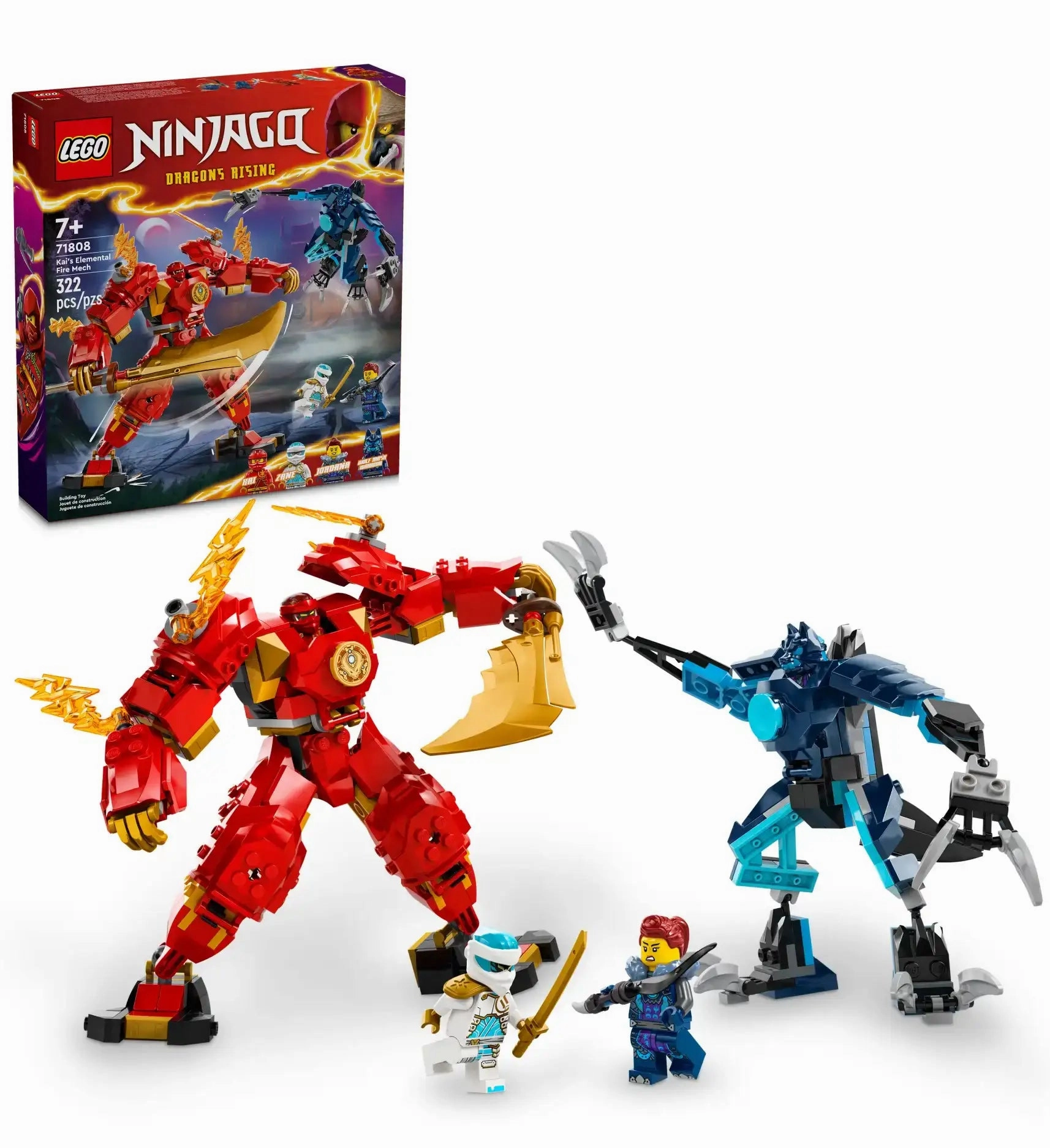 Special Color LEGO NINJAGO 71808 Kai's Elemental Fire Mech