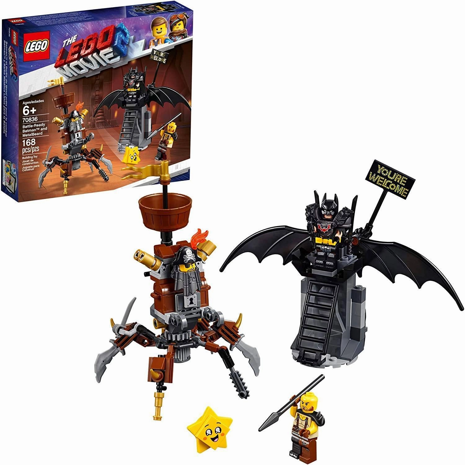 Hero Replica LEGO BATMAN 70836 LEGO THE MOVIE 2 Battle Ready Batman and MetalBeard Building Kit