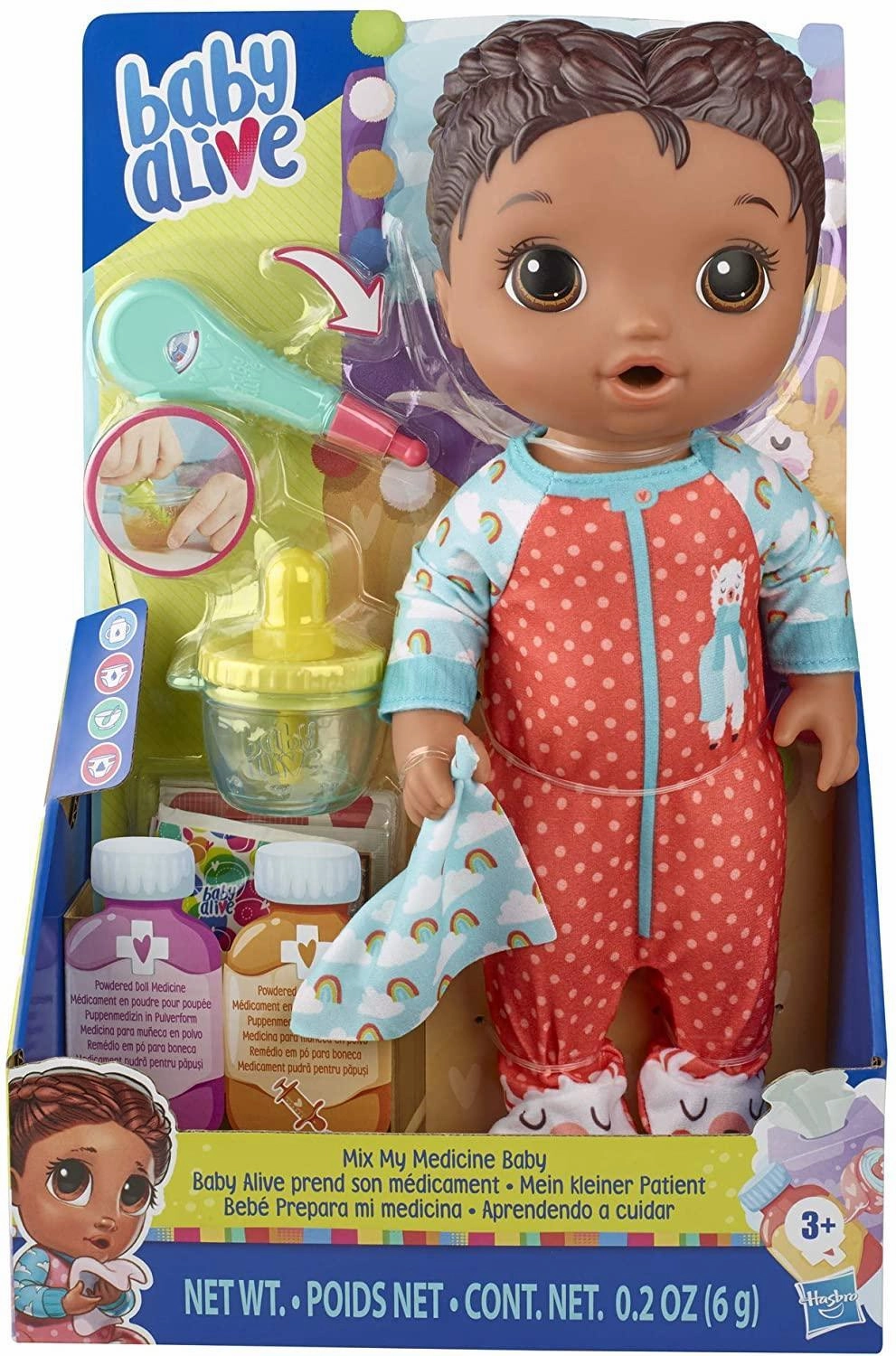 Villain Figure Baby Alive E6941 Mix My Medicine Baby Doll, Llama Pyjamas