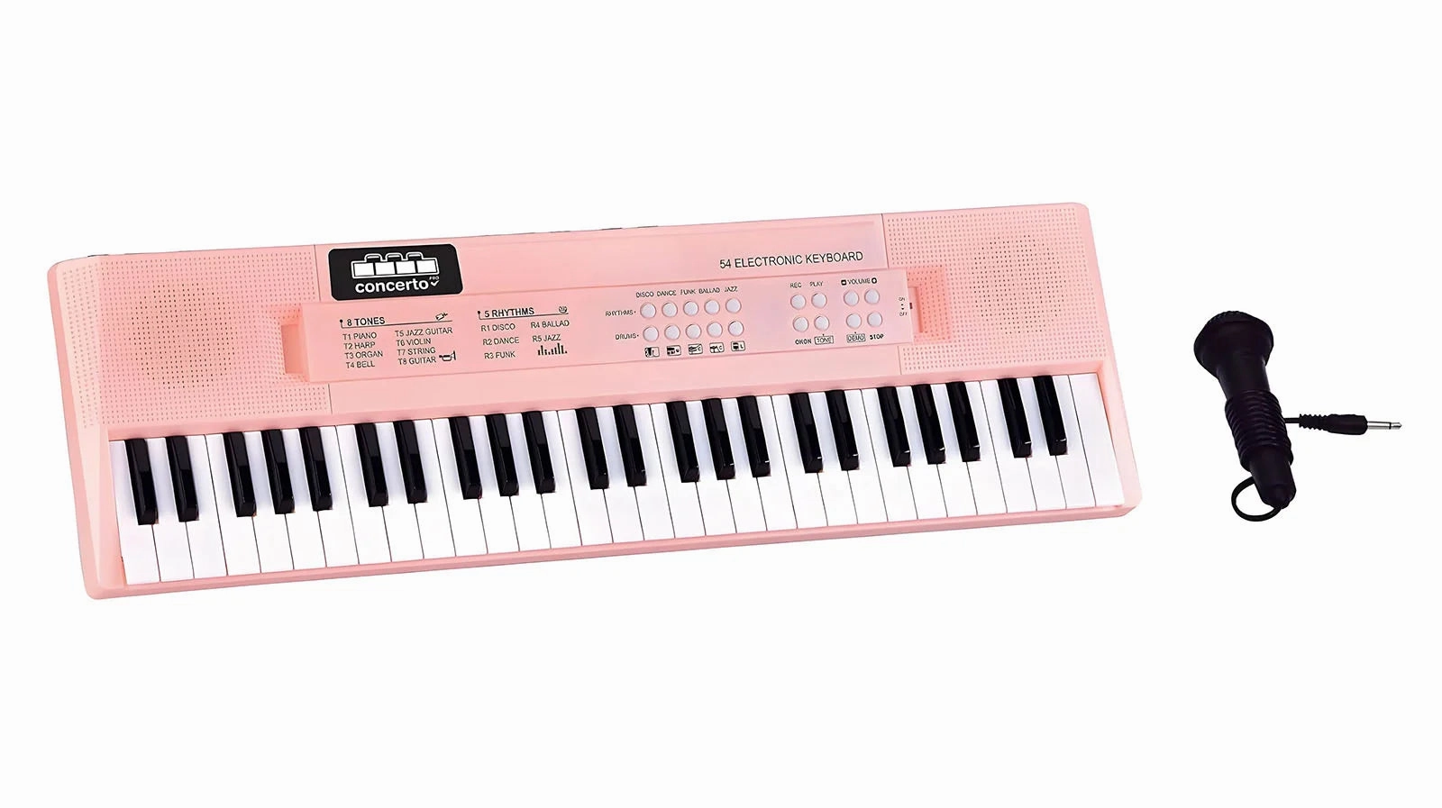 Reig 54 Keys Electronic Keyboard with Microphone - Colour Pink Mysterious Designs Fantastic Treats