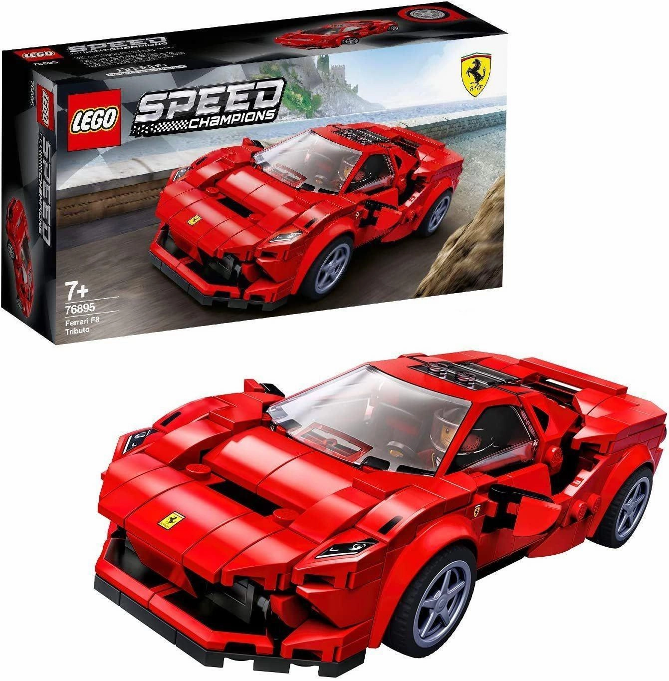 LEGO SPEED CHAMPIONS 76895 Ferrari F8 Tributo Racer Toy Superhero Replica Display Model