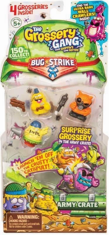 Future Antique Grossery Gang 4 Pack And Launcher Series 4 Bug Strike - Assorted