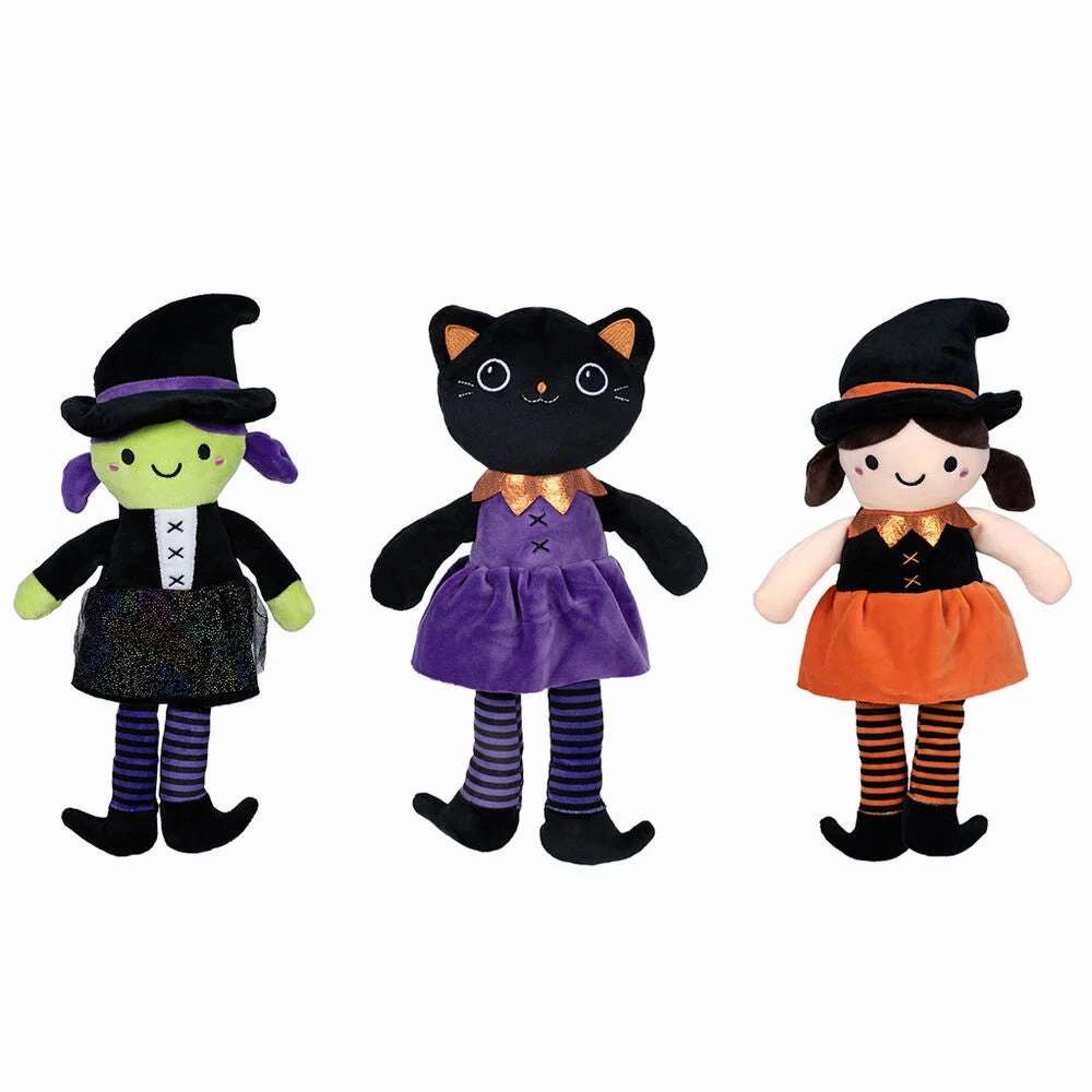 Playful Props Mystical Decor Halloween Cat Girl Plush Toy 30cm - Assorted