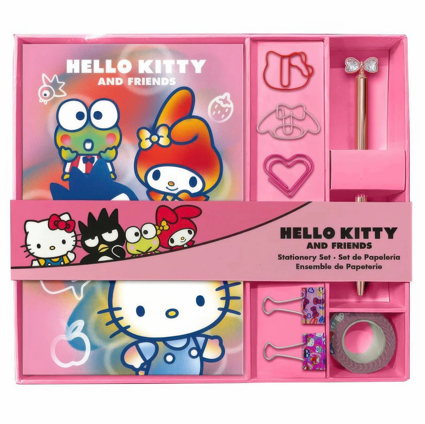 Eerie Treats Charming Displays Hello Kitty Stationery Set with Notebook and Accessories