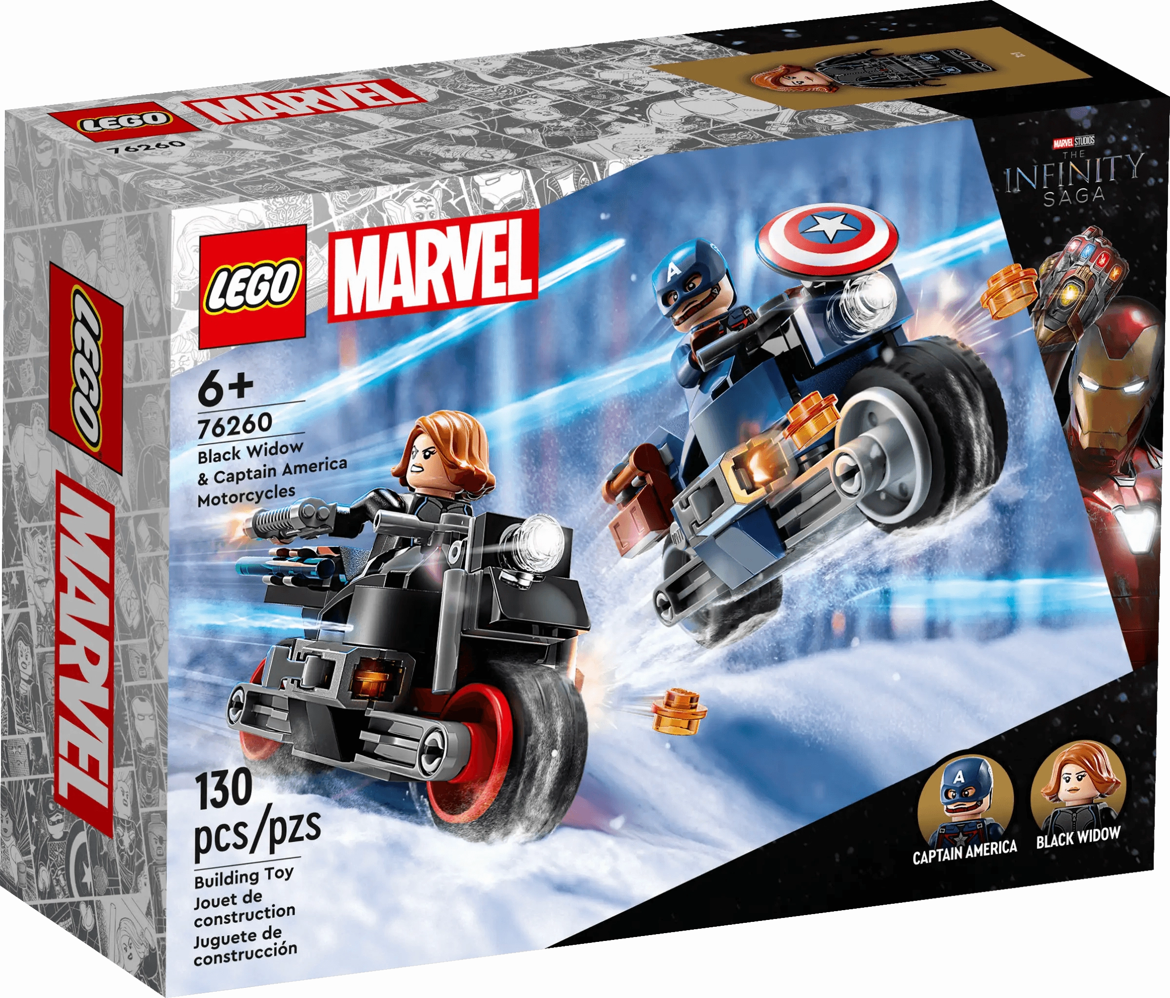 Domestic Pet Childhood Memory LEGO 76260 MARVEL Black Widow & Captain America Motorcycles