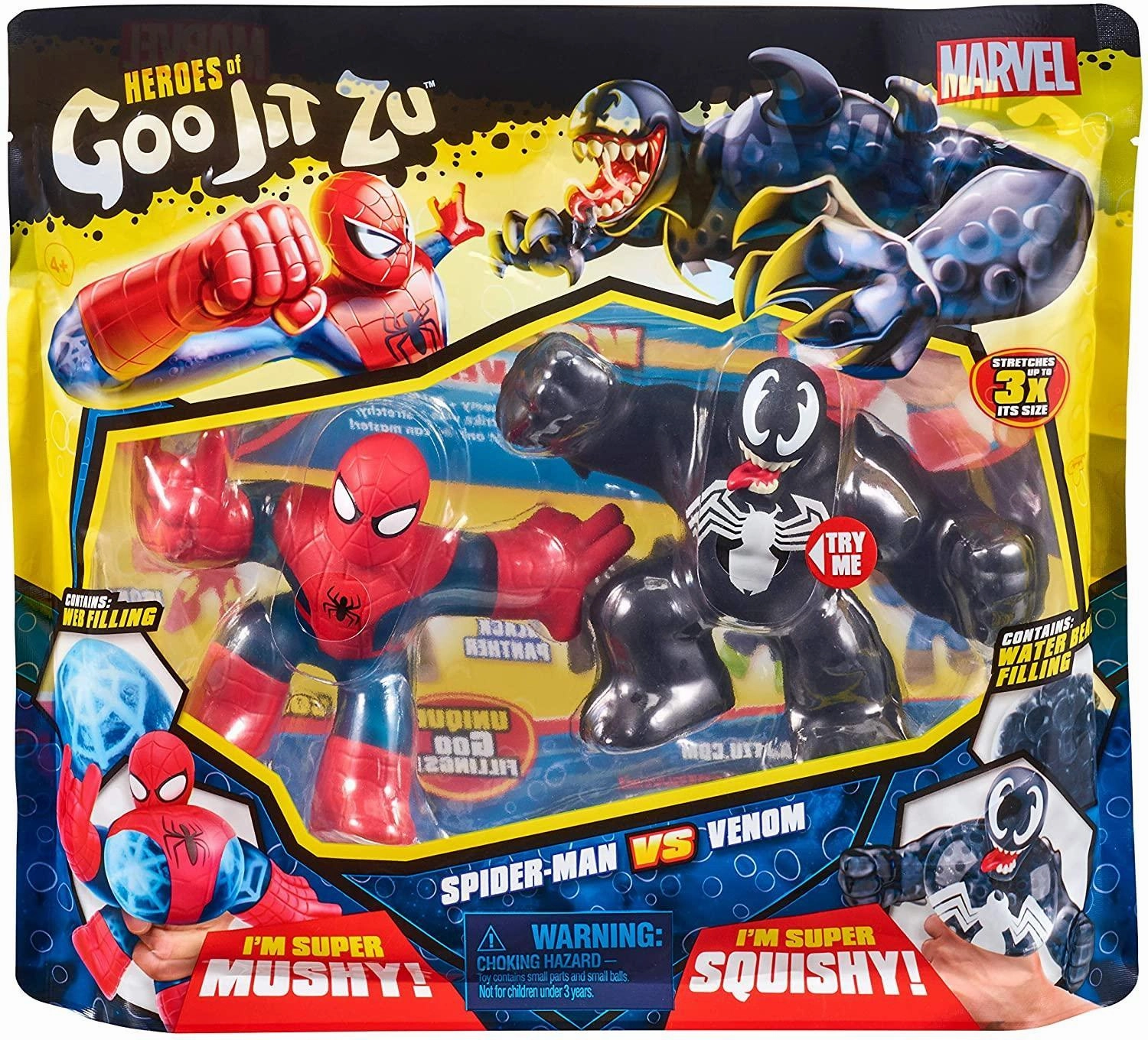 Heroes of Goo Jit Zu 41146 Marvel Versus Pack-Spider-Man VS Venom Realistic Art Artistic expression