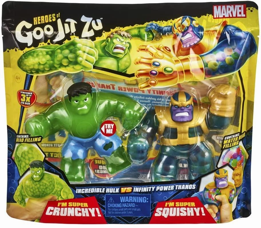 Heroes Of Goo Jit Zu Marvel Versus Pack Thanos Vs Hulk Classic Reissue