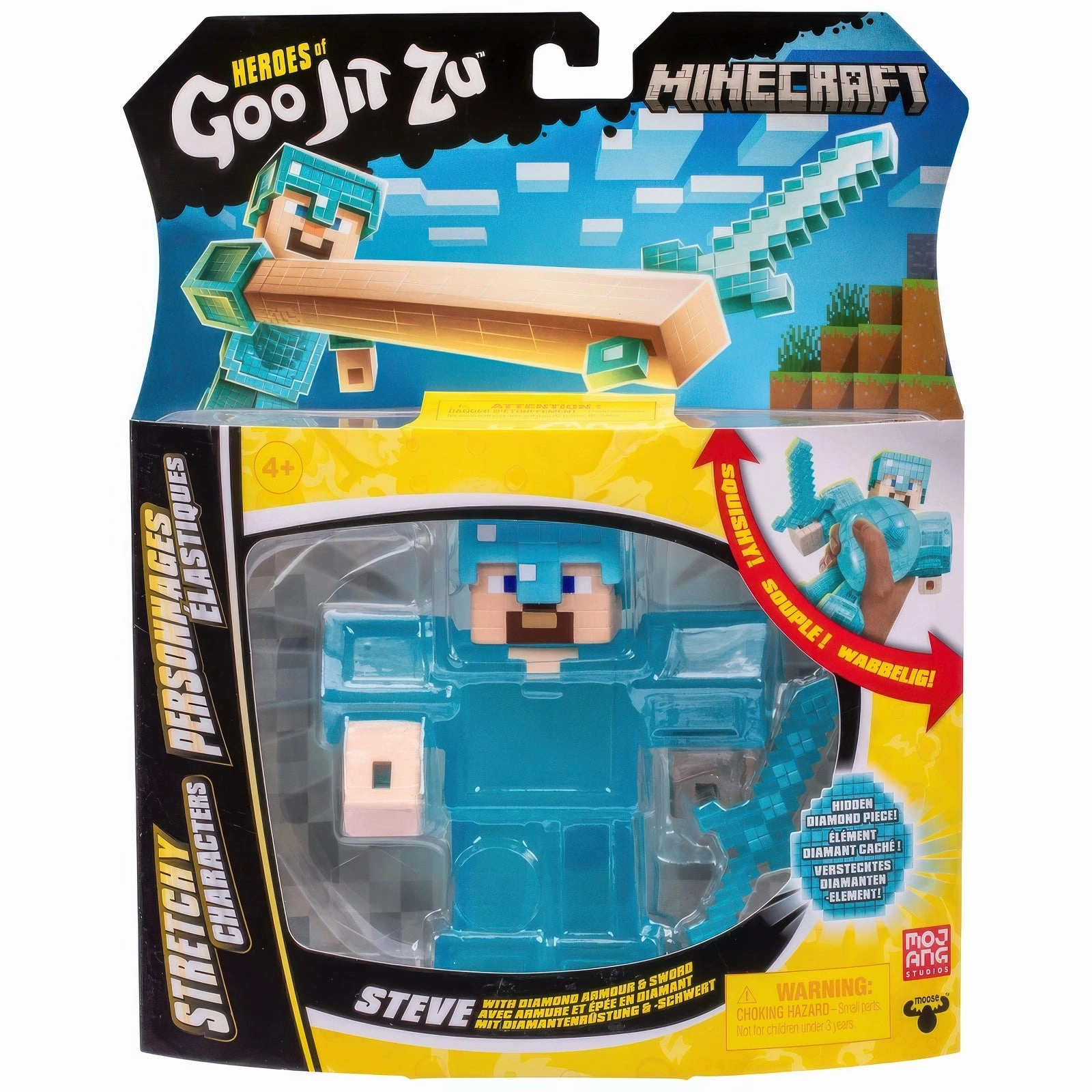 Heroes of Goo Jit Zu Minecraft Steve with Armour and Sword Tool Accessory