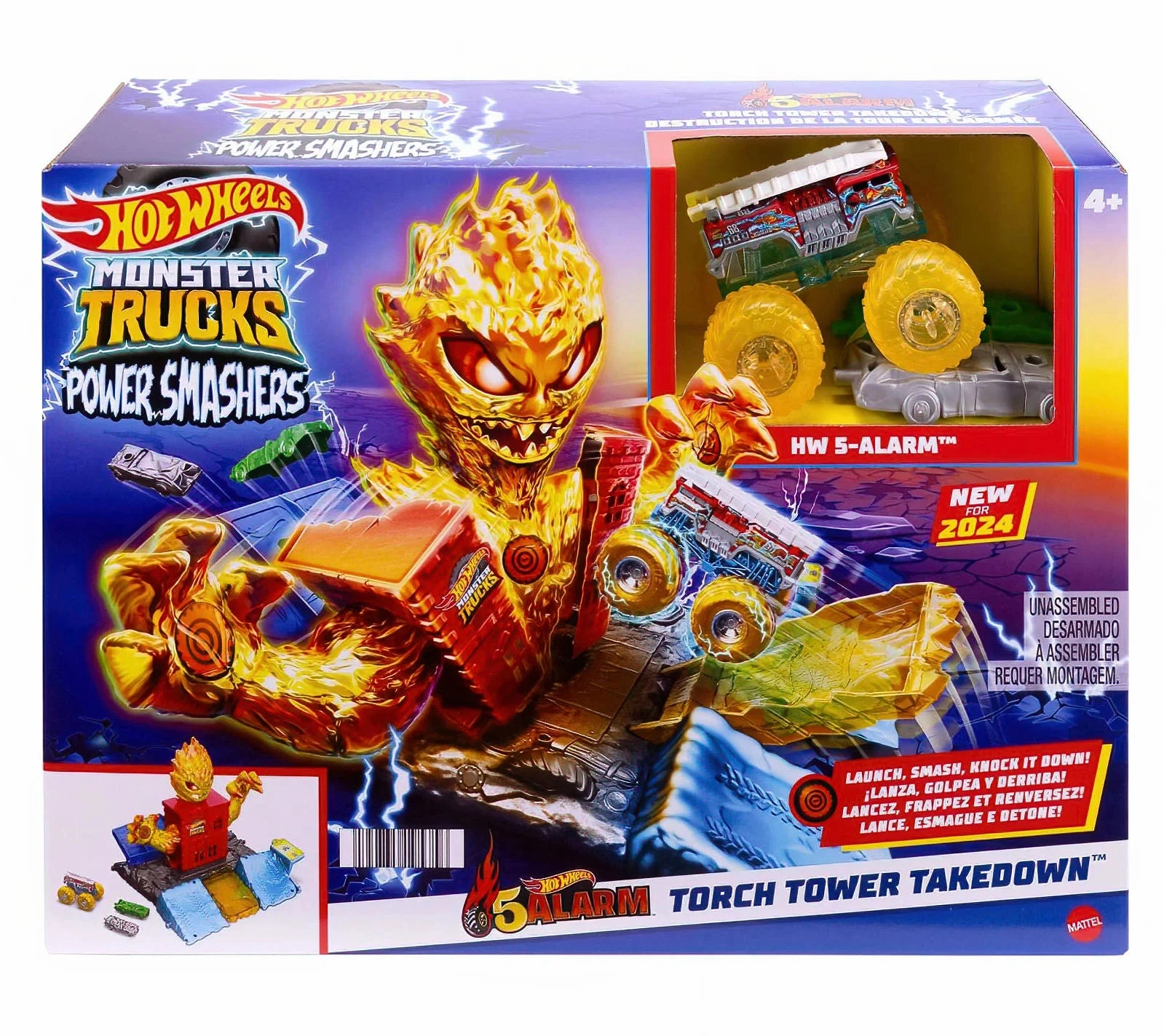 Majestic Artist League Of Heroes Hot Wheels - Monster Trucks Power Smashers 5 Alarms Tower Playset