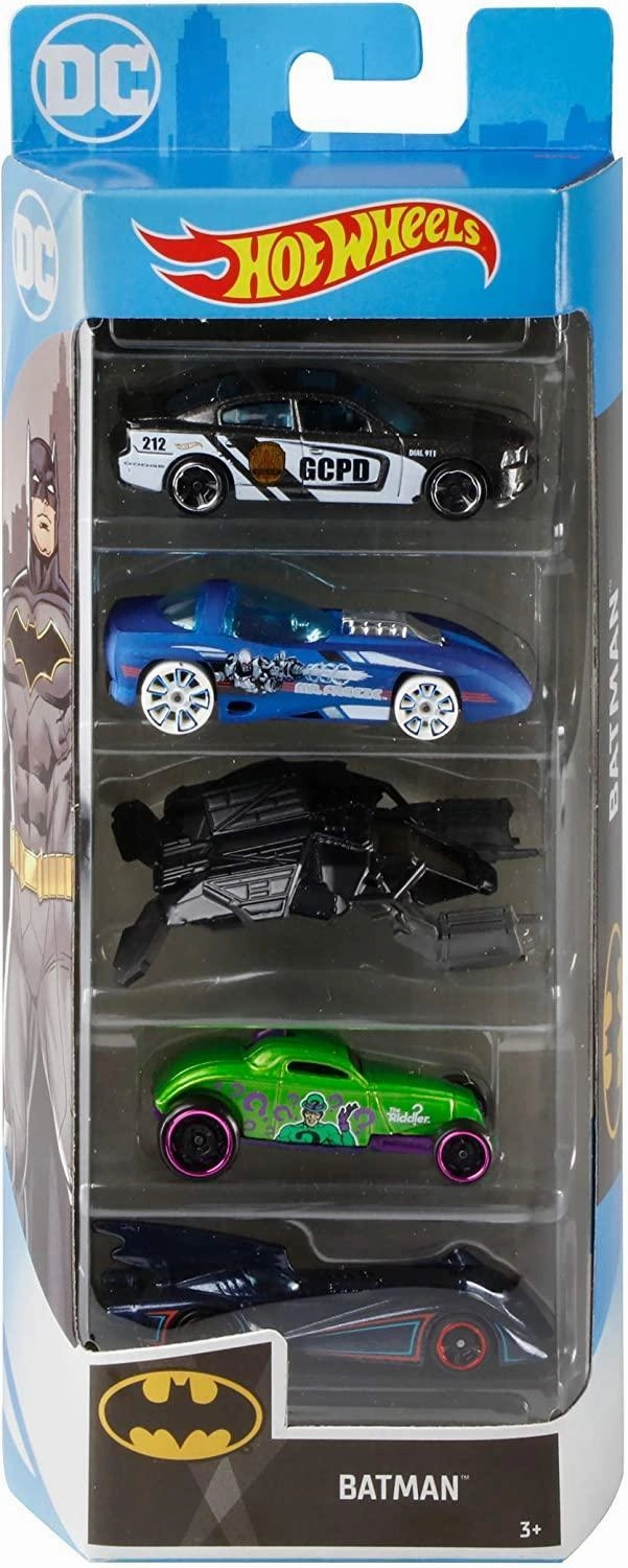 Hot Wheels Batman Set of 5 Diecast Cars Giant Scale