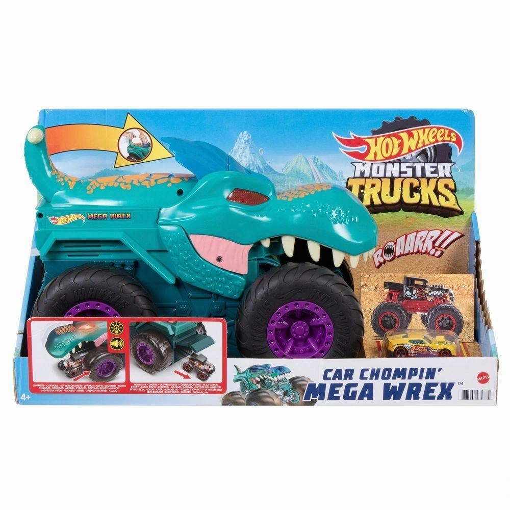 Display Item Spring Gift Hot Wheels Monster Trucks Car Chompin Mega-Wrex Action Vehicle